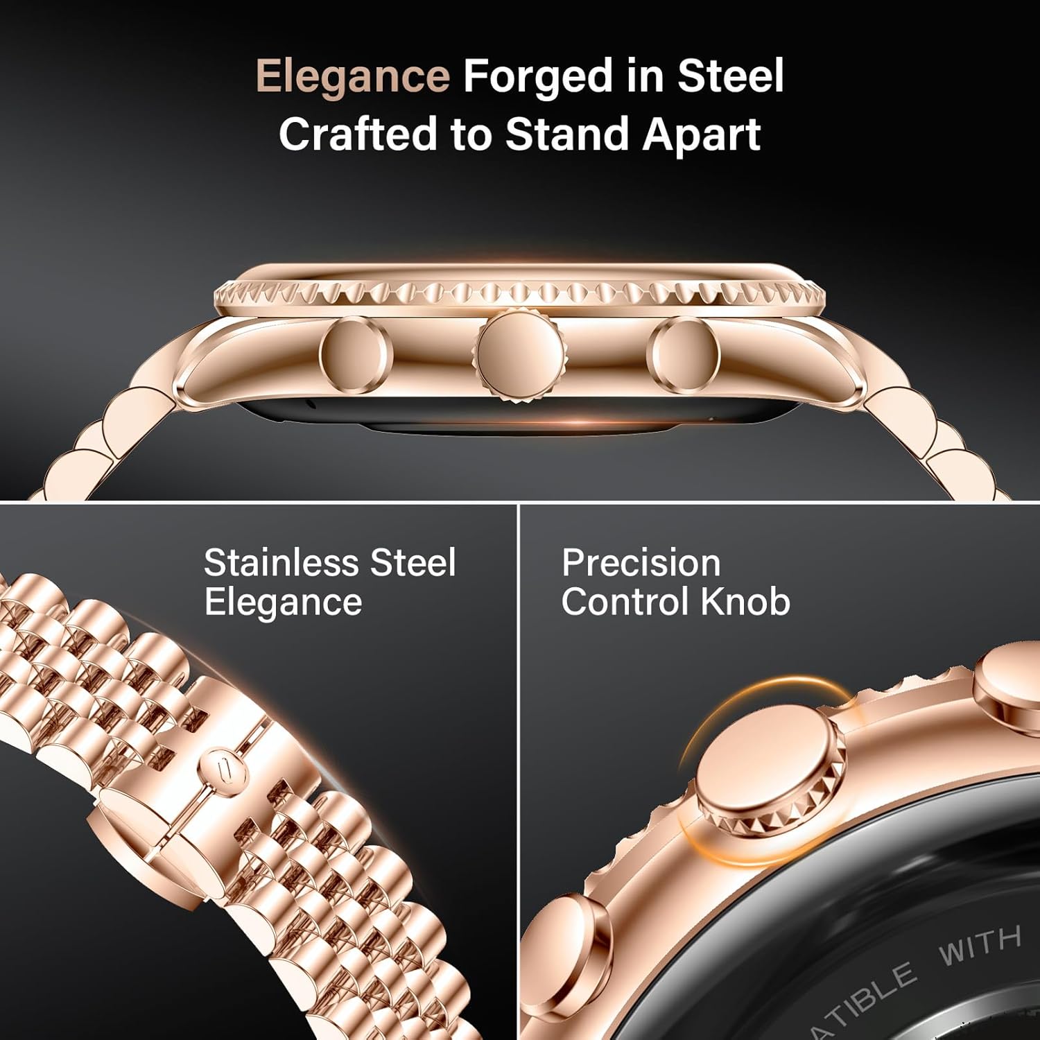 2026 Luxury Smart Watch for Men, Rotating Dial (Axe-Cut Bezel) Smartwatch, 1.32