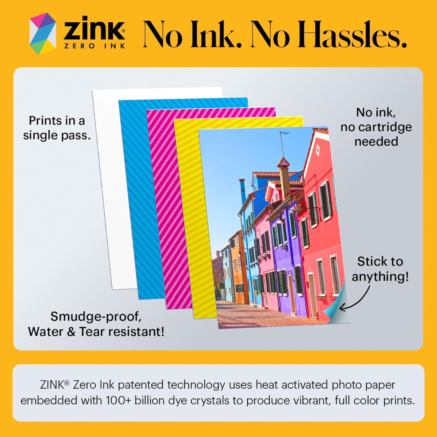 Kodak Step Slim Instant Mobile Photo Printer 2x3 Zink Paper (White) Kit: 20 Pack Zink Paper, case