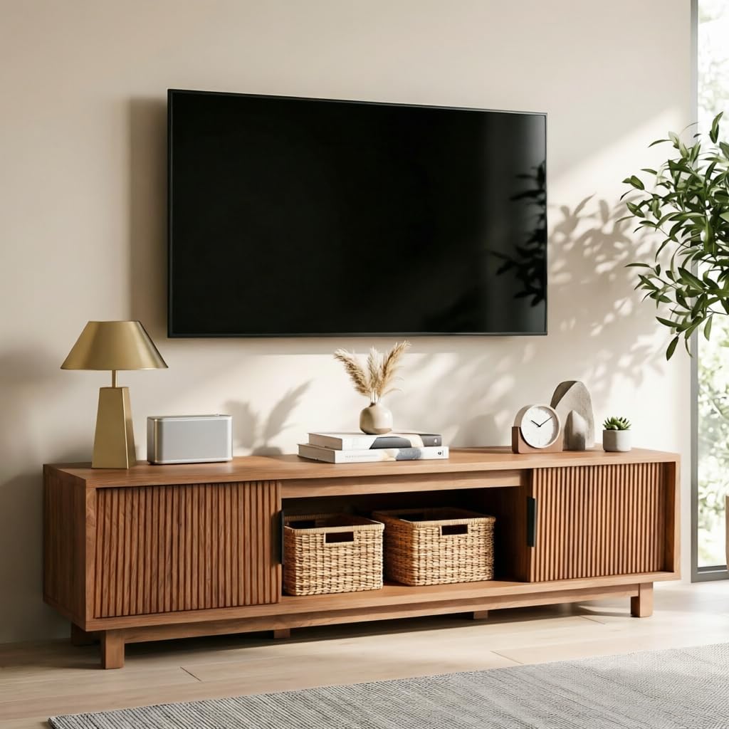 Alpen Fluted TV Stands for Living Room, 70