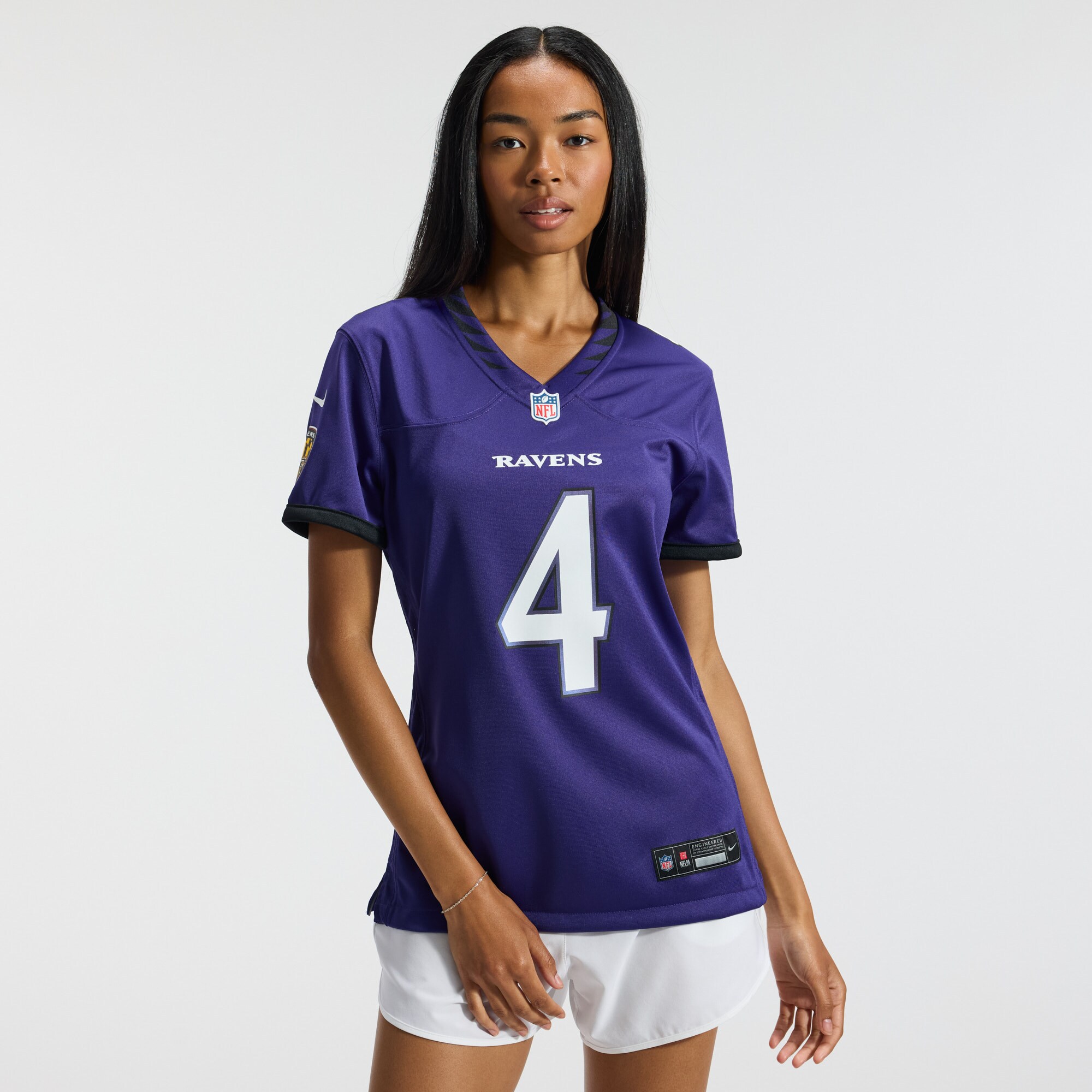 Zay Flowers Baltimore Ravens Nike Women's Team Game Jersey - Purple