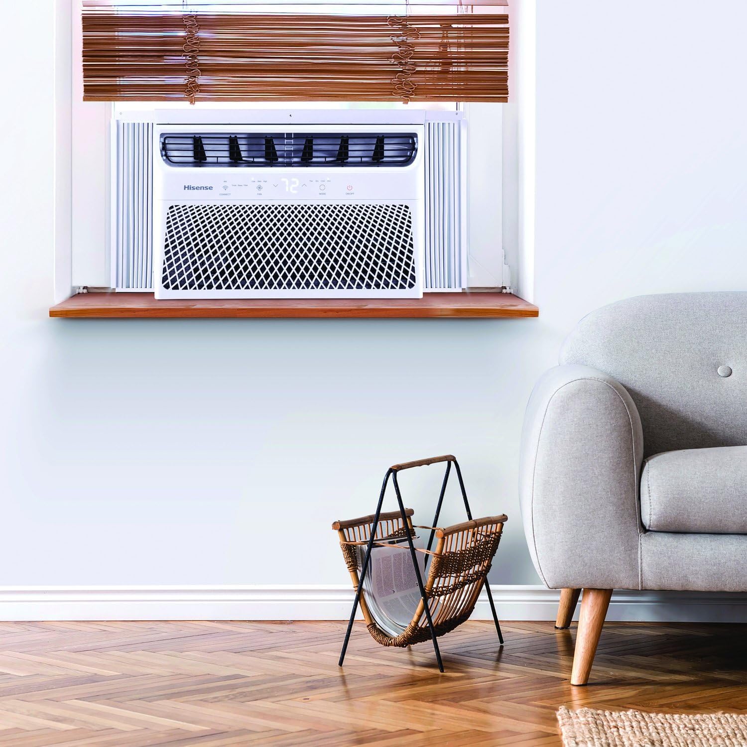 Hisense 14000 BTU Window Air Conditioner Unit, WiFi Smart App Control, Energy Efficient Quiet Cooling for Large Room, Living Bedroom Home, Mounted AC Remote Control 700 Sq. Ft.