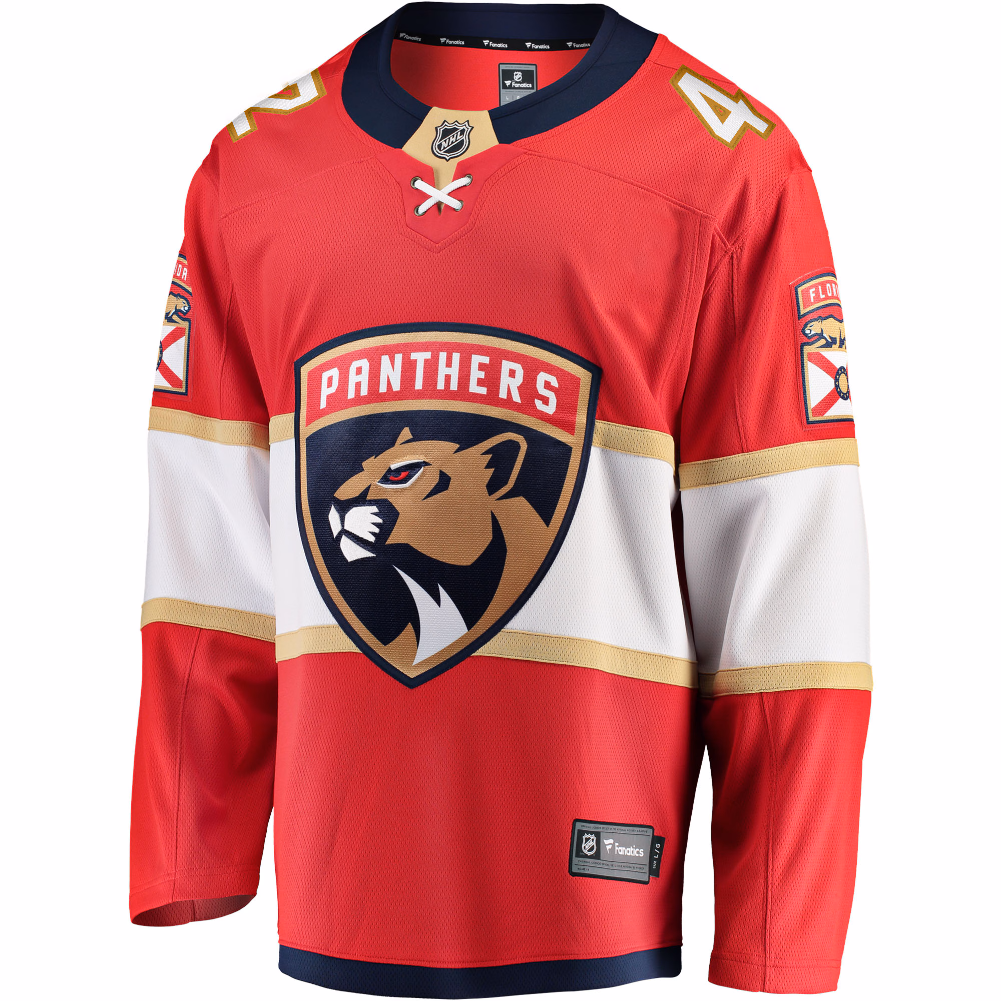 Gustav Forsling Florida Panthers Fanatics Home Breakaway Player Jersey - Red