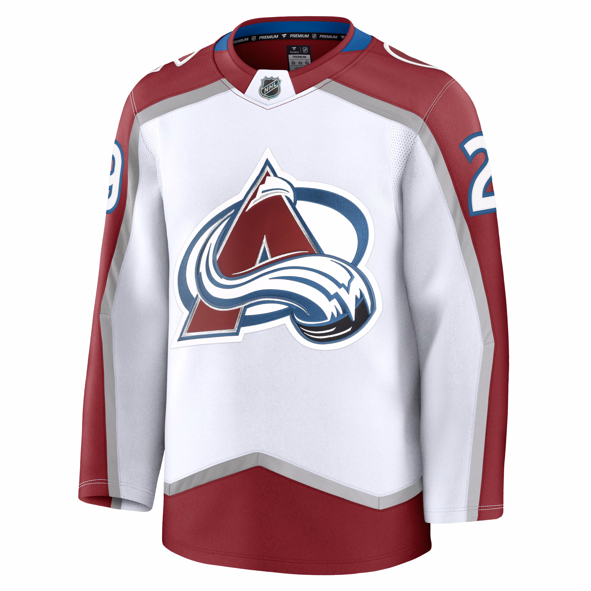Nathan MacKinnon Colorado Avalanche Fanatics Away Premium Jersey - White