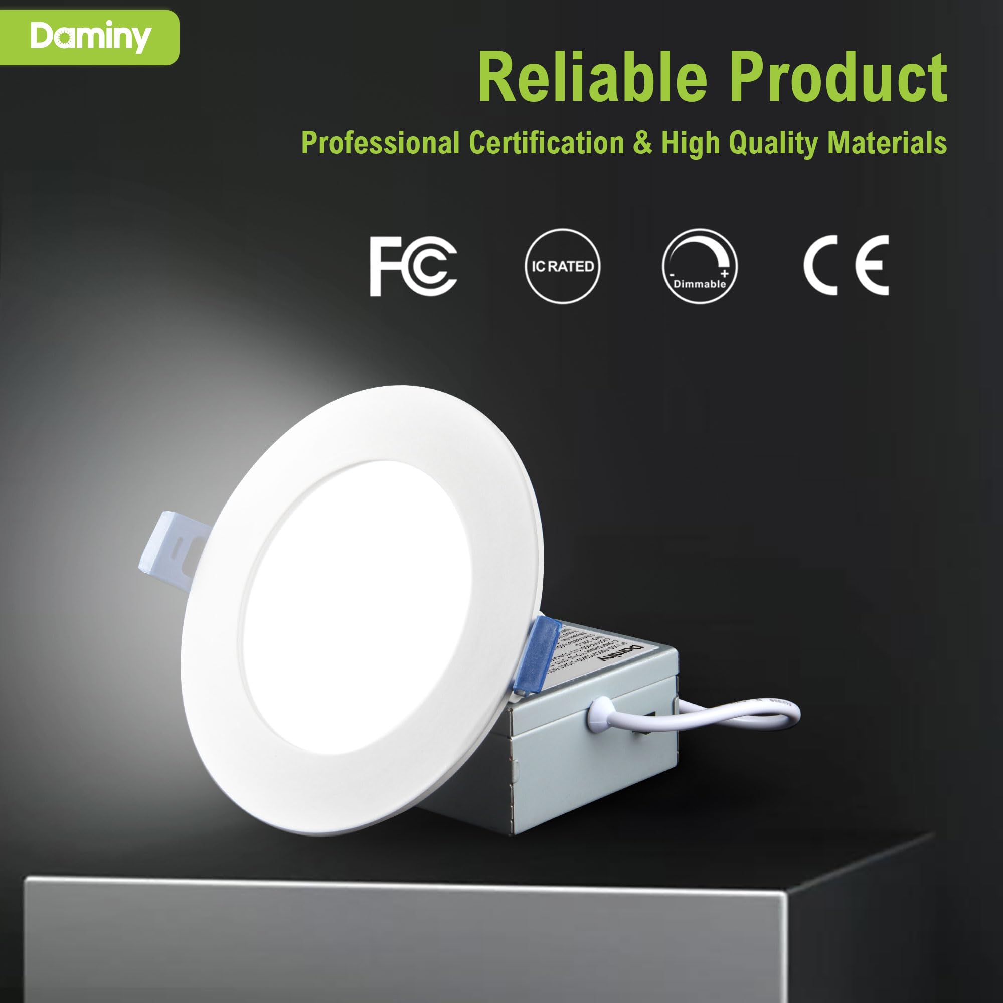 DAMINY 24 Pack 6 Inch Dimmable LED Recessed Lighting