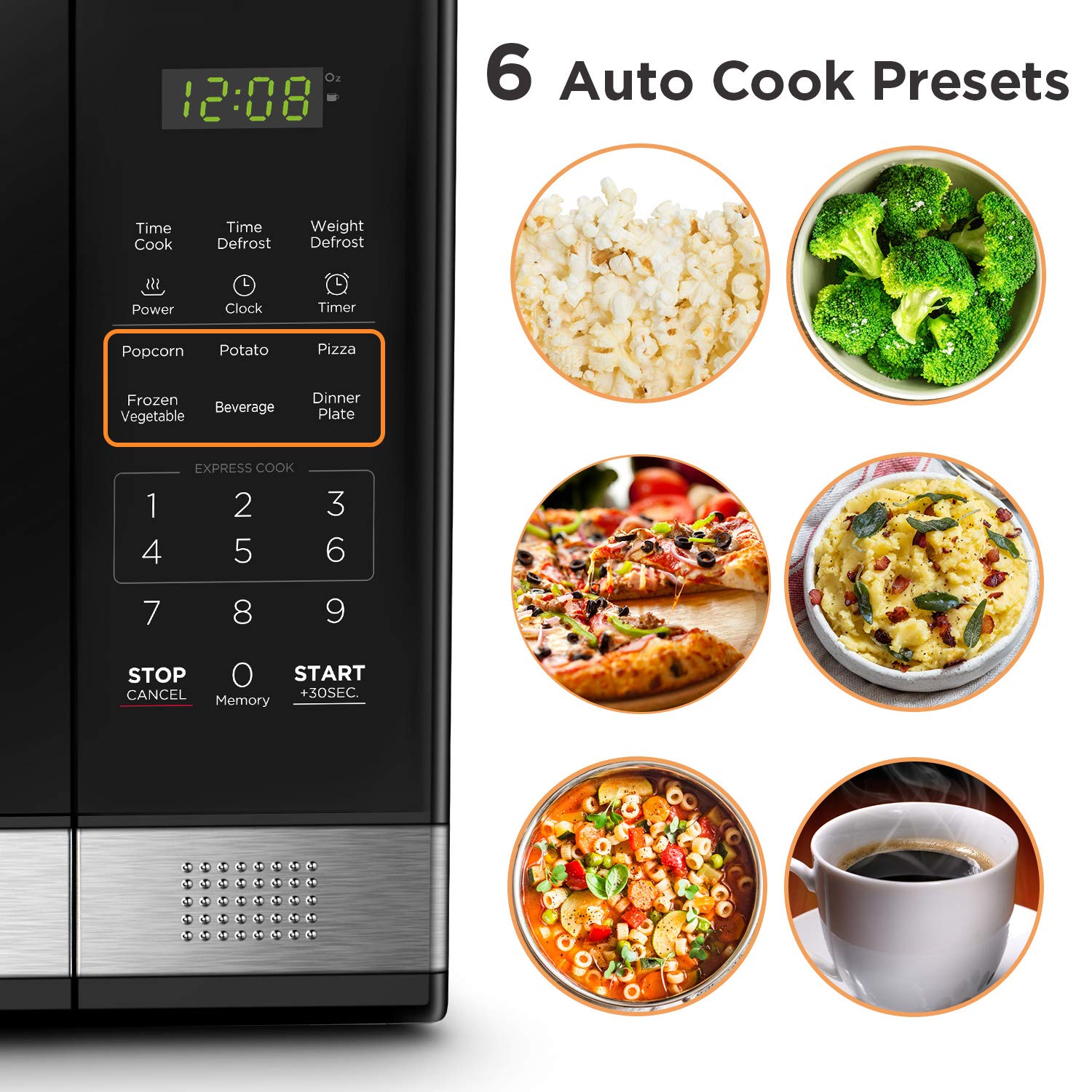 BLACK+DECKER EM031MB11 Digital Microwave Oven - 1000W, 1.1 cu ft