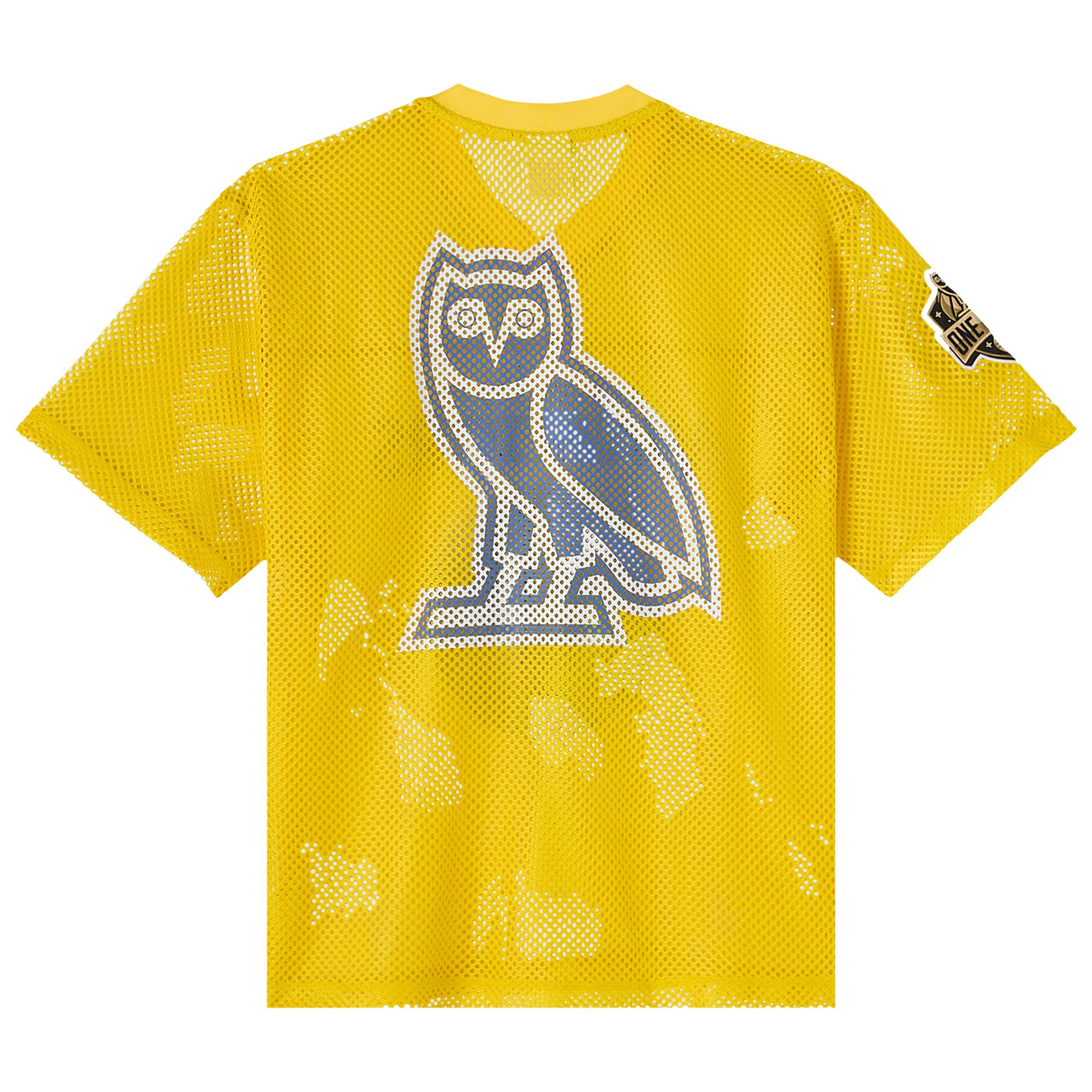 Golden State Warriors OVO x NBA Mesh Football Fashion Jersey - Gold