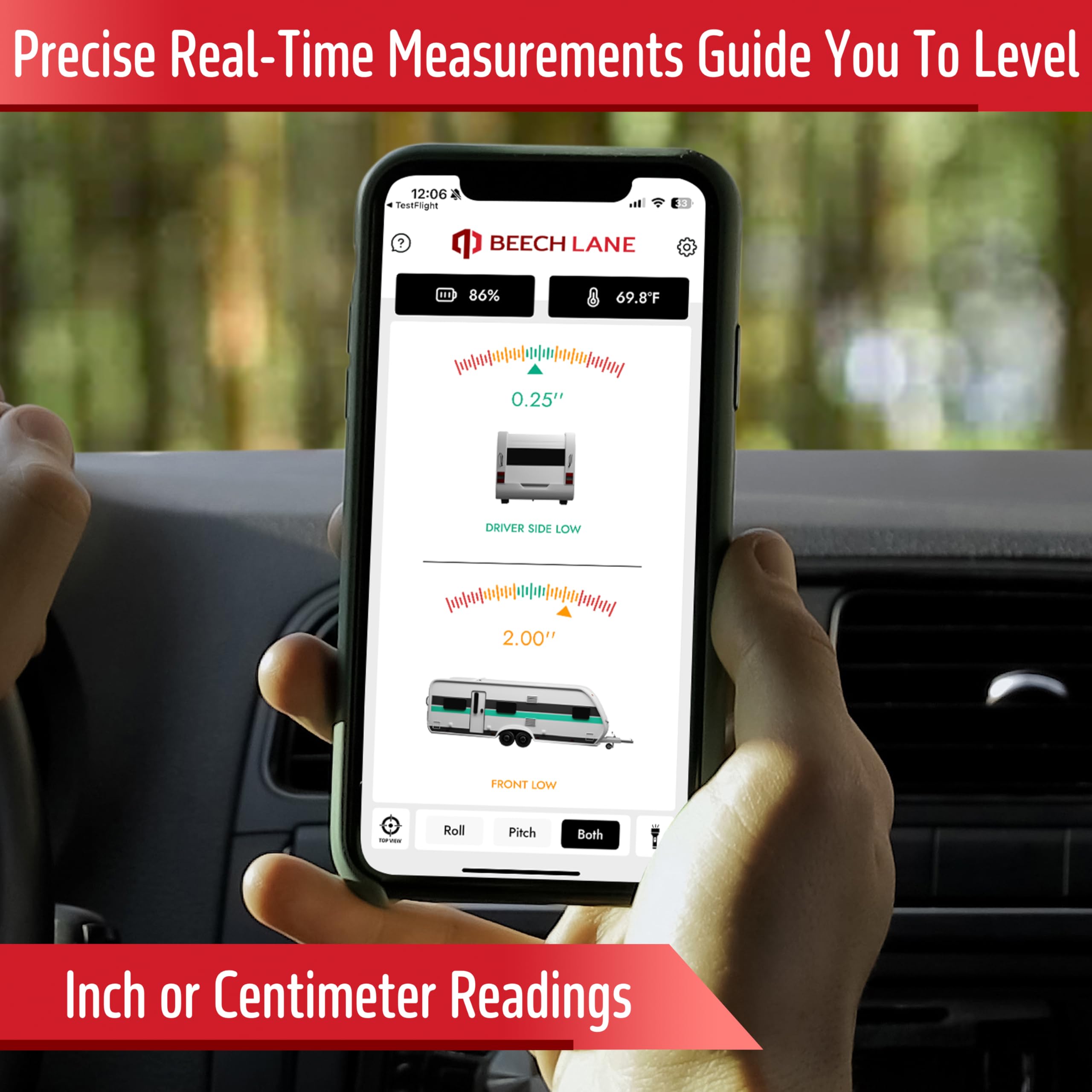 BEECH LANE Wireless RV Leveling System with Smartphone App