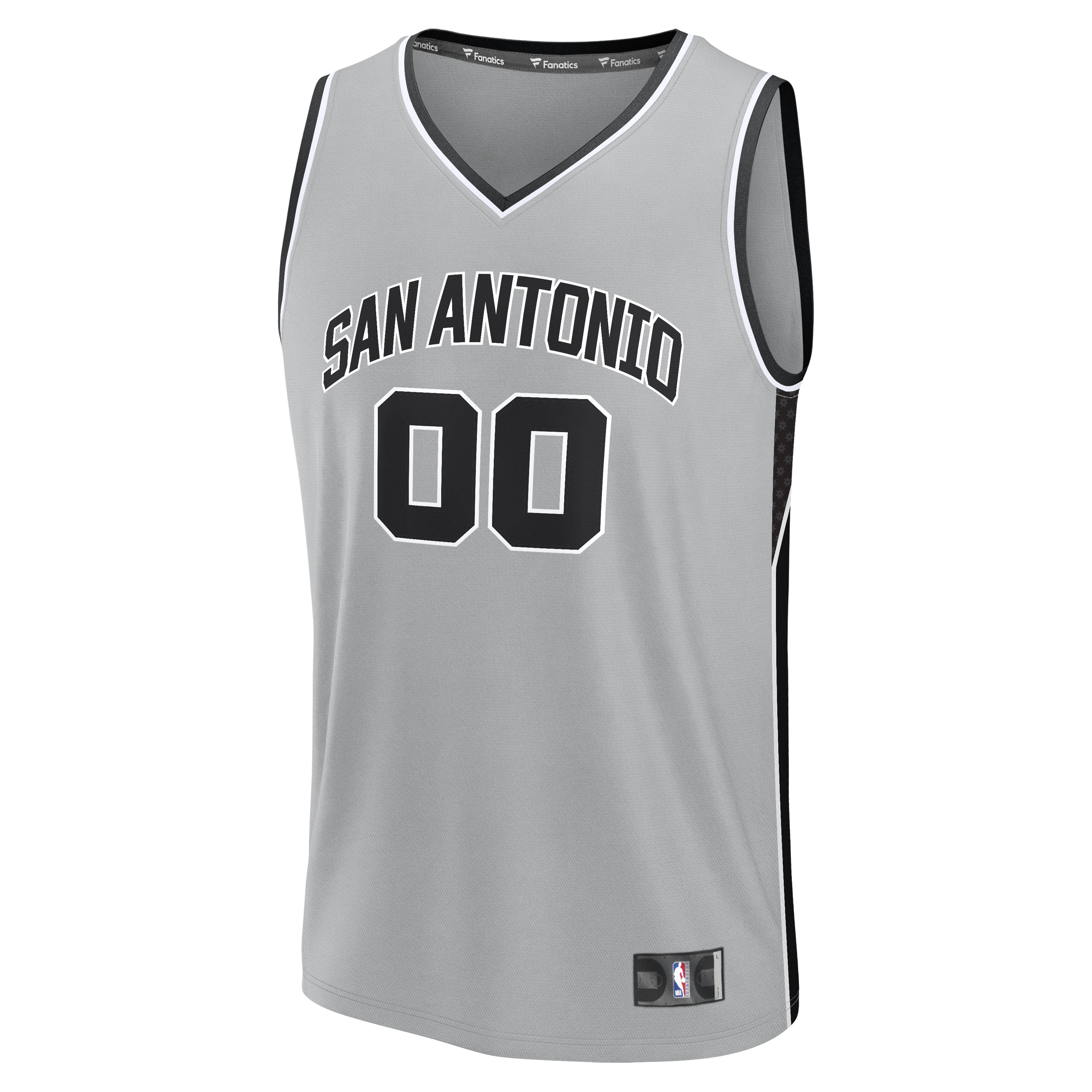 San Antonio Spurs Fanatics Youth 2026 NBA Finals Fast Break Custom Jersey - Statement Edition - Silver