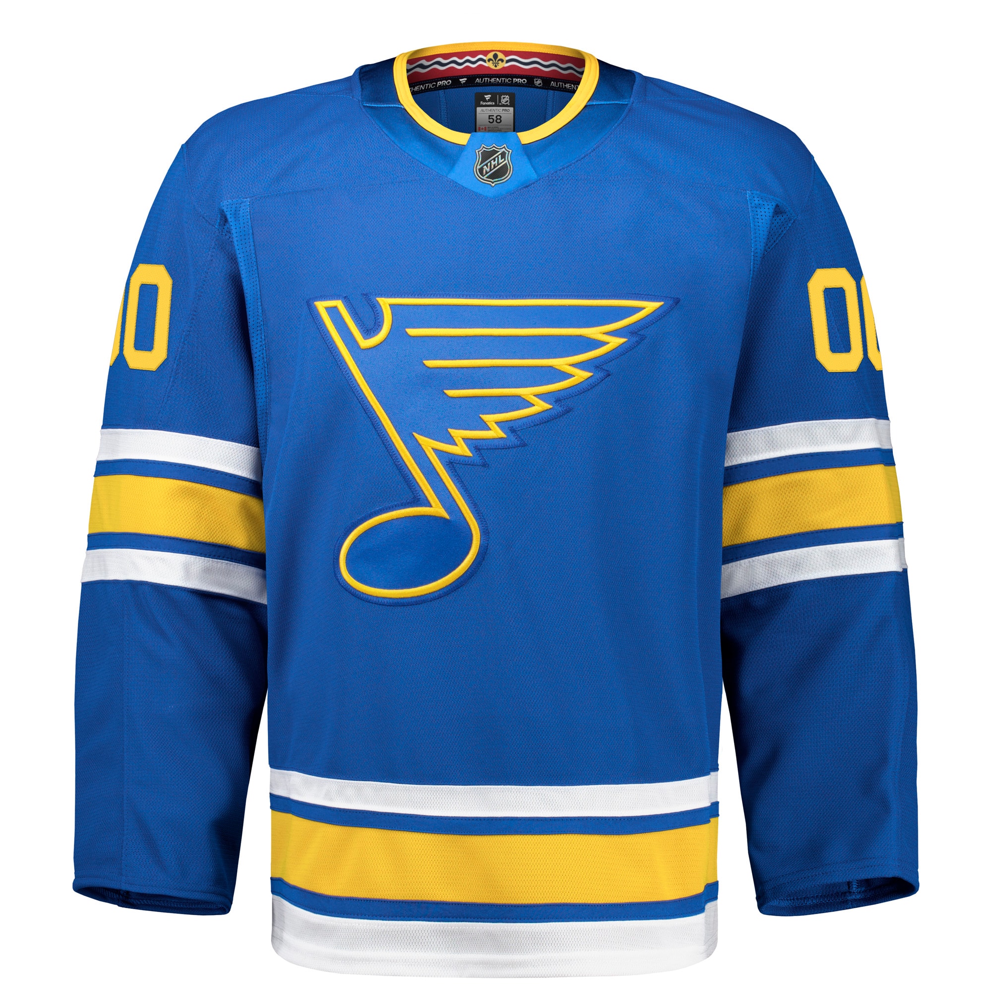 St. Louis Blues Fanatics Home Authentic Pro Custom Jersey - Blue