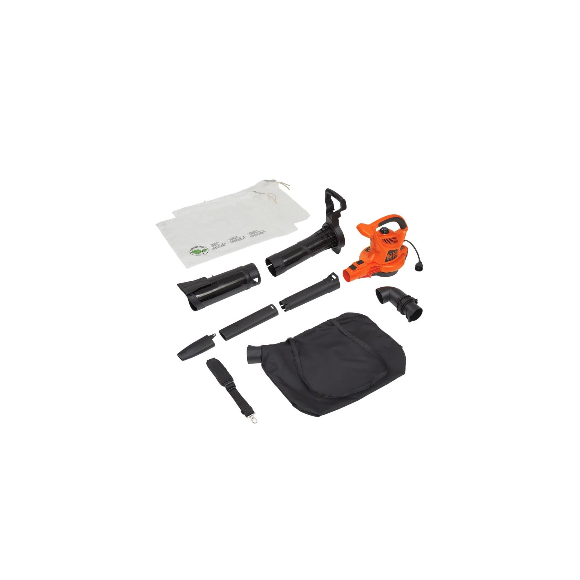 BLACK+DECKER BV6000 3-in-1 Electric Leaf Blower Vacuum Mulcher