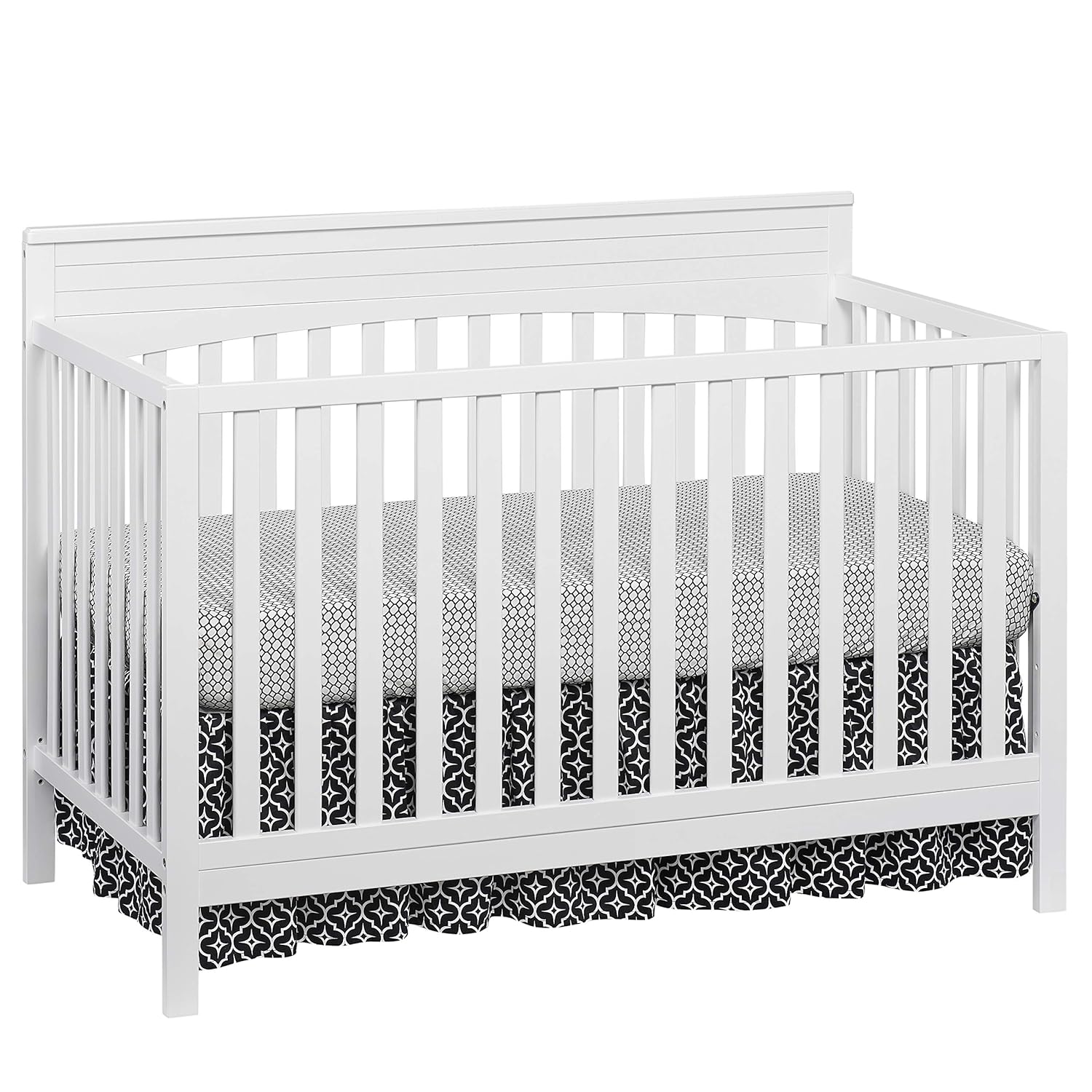 Oxford Baby Harper 4-in-1 Convertible Crib, Snow White, GreenGuard Gold Certified
