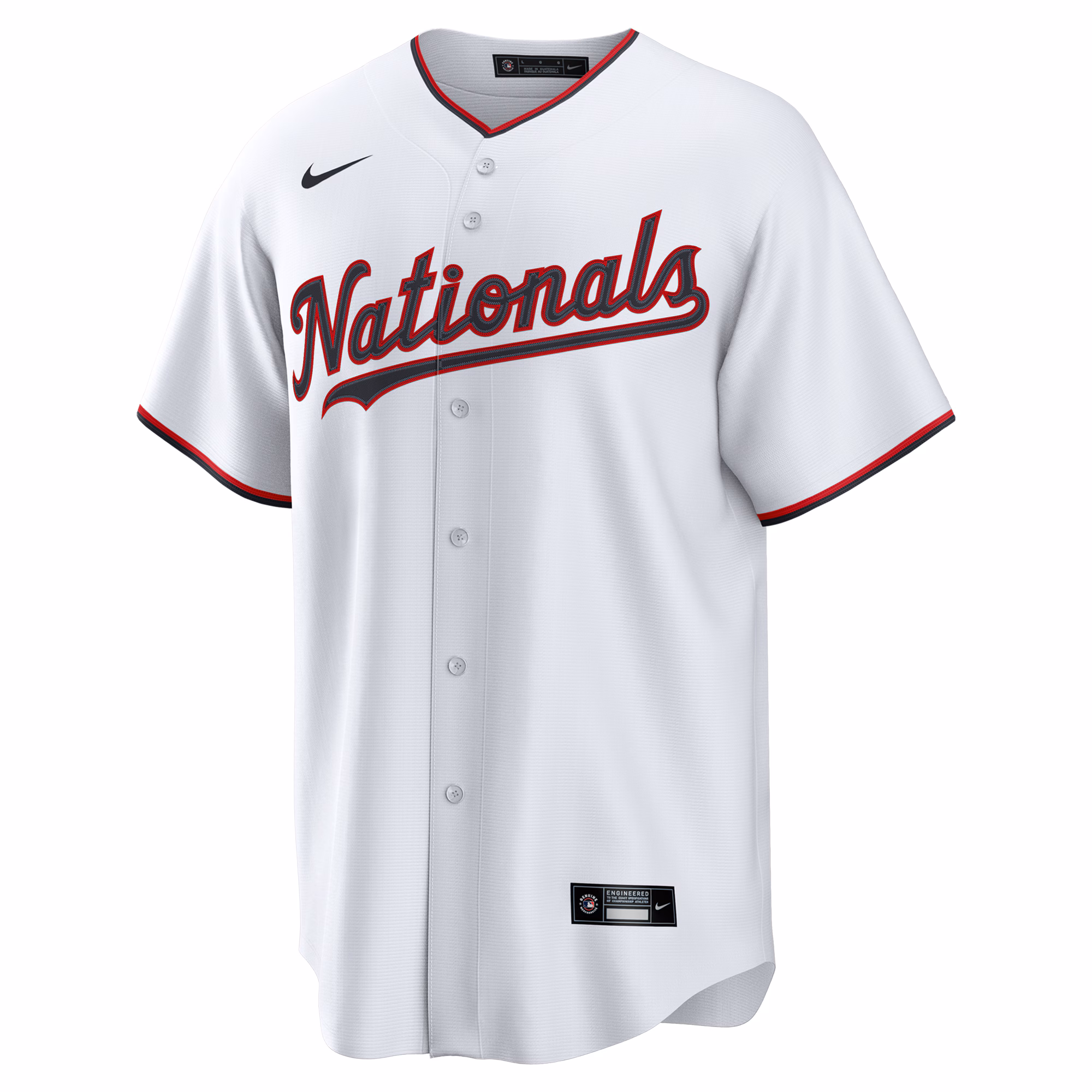 Washington Nationals Nike Home Custom Replica Jersey - White