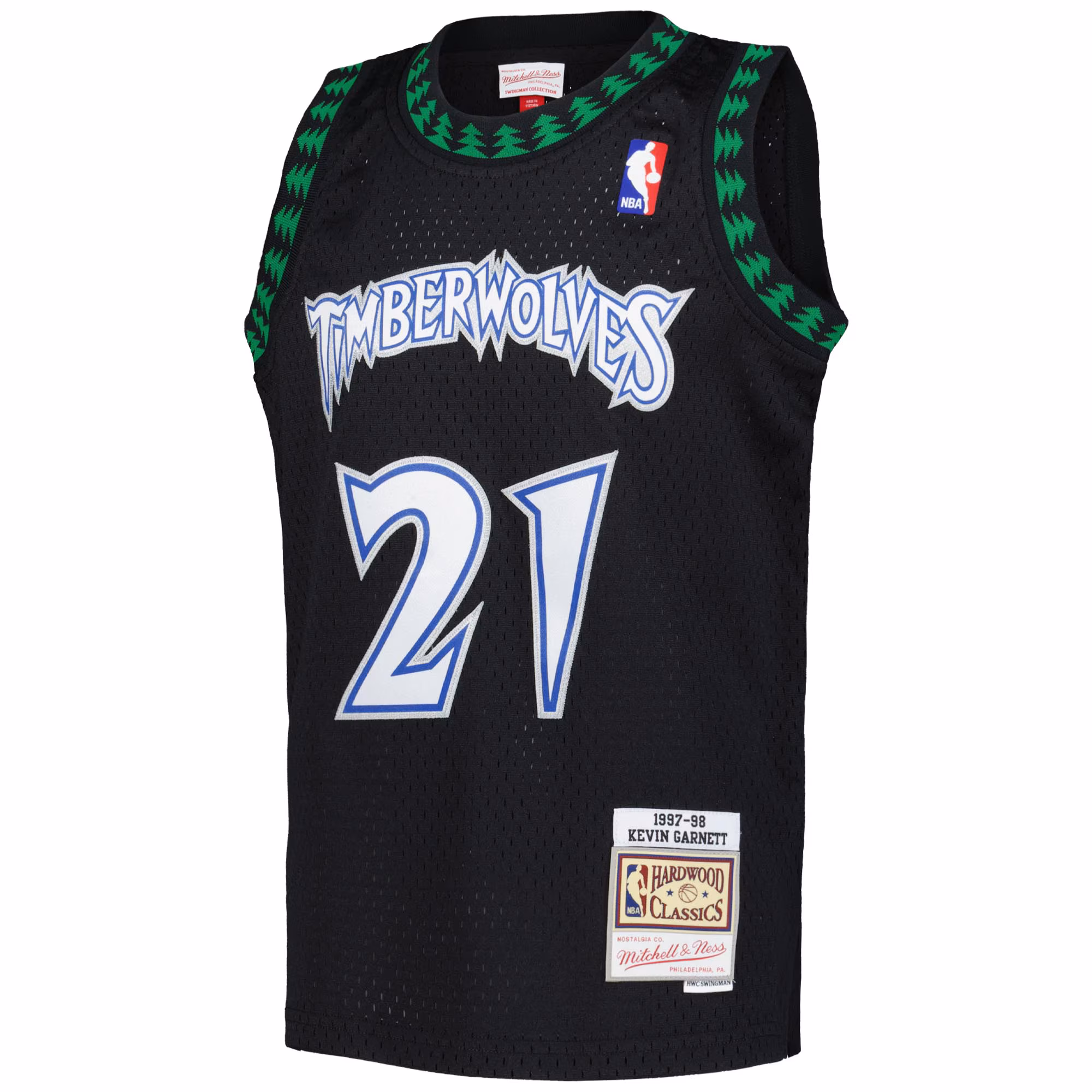 Kevin Garnett Minnesota Timberwolves Mitchell & Ness Youth 1997/98 Hardwood Classics Swingman Jersey - Black