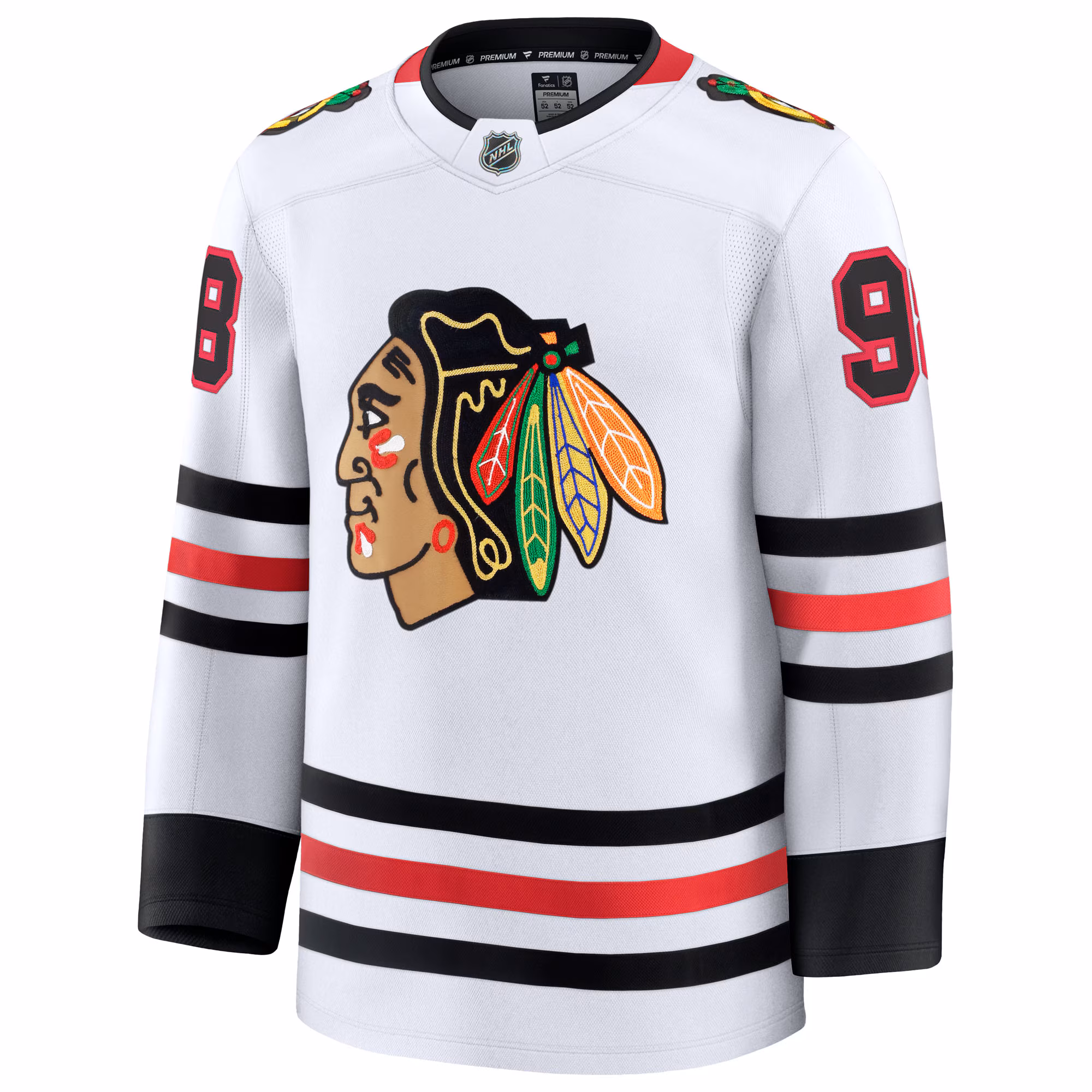 Connor Bedard Chicago Blackhawks Fanatics Away Premium Jersey - White