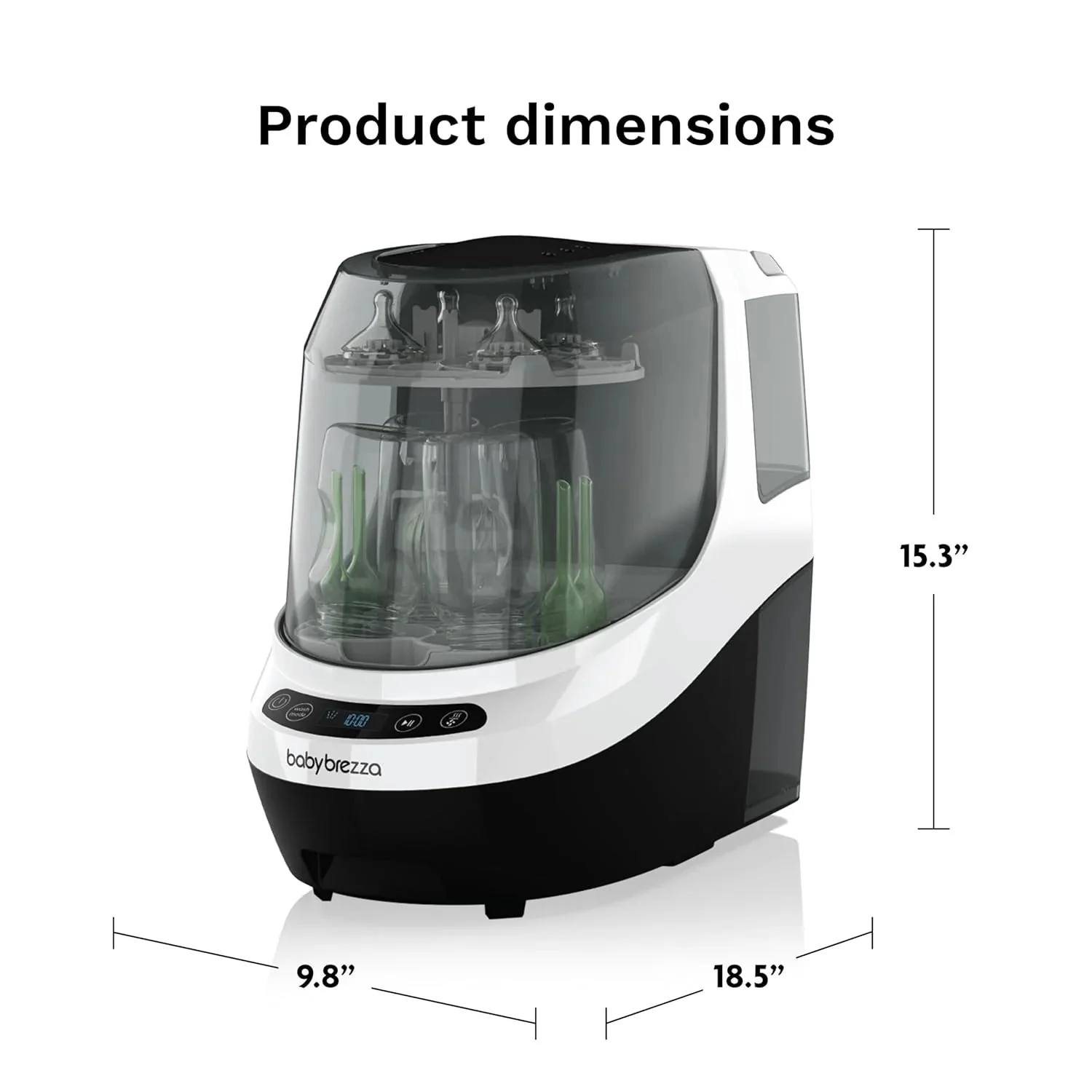 Bottle Washer Pro - Baby Bottle Washer, Sterilizer + Dryer - All in One Machine Cleans Bottles, Pump Parts, & Sippy Cups