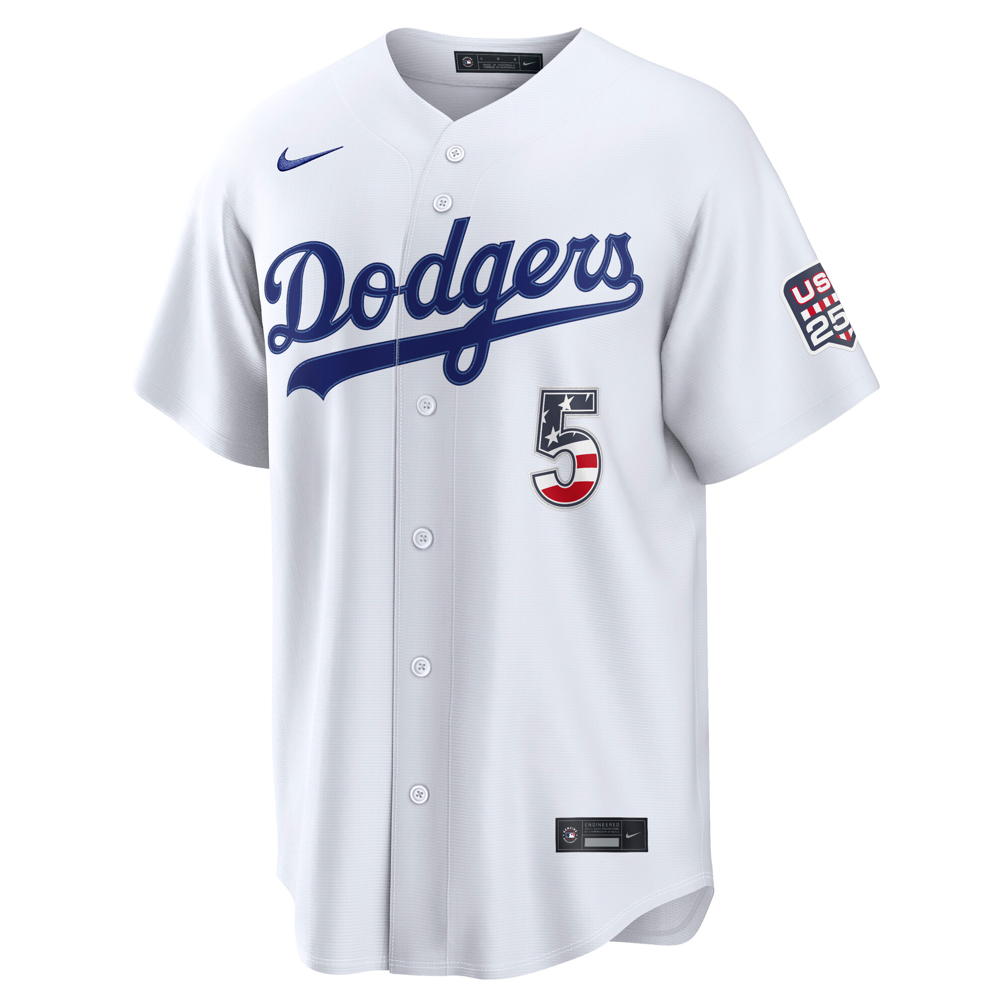 Fourth of July Los Angeles Dodgers Freddie Freeman Nike White USA 250 Stadium Jersey