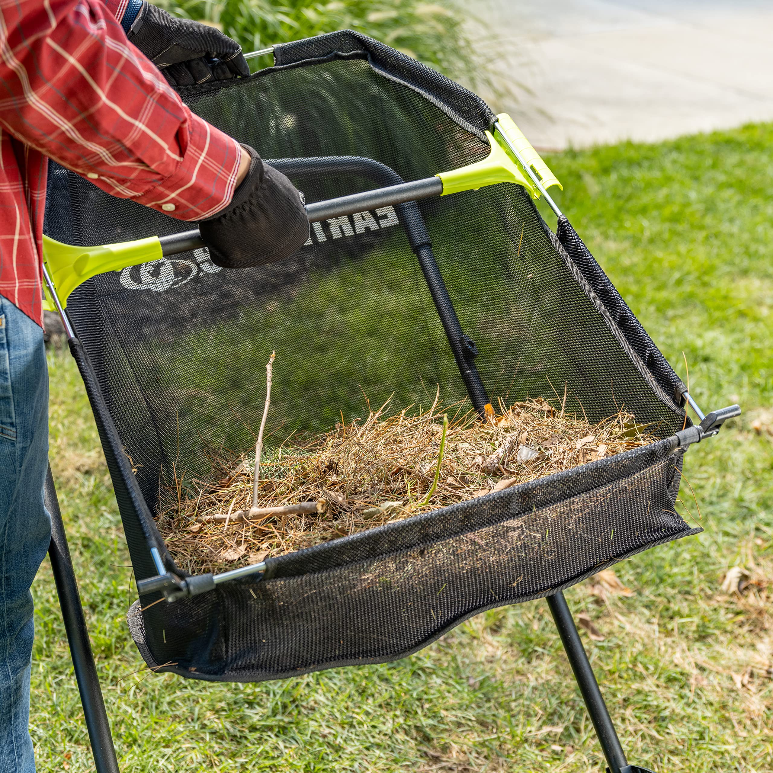 EARTHWISE LSW70021 Push Lawn Sweeper - 21-Inch Leaf & Grass