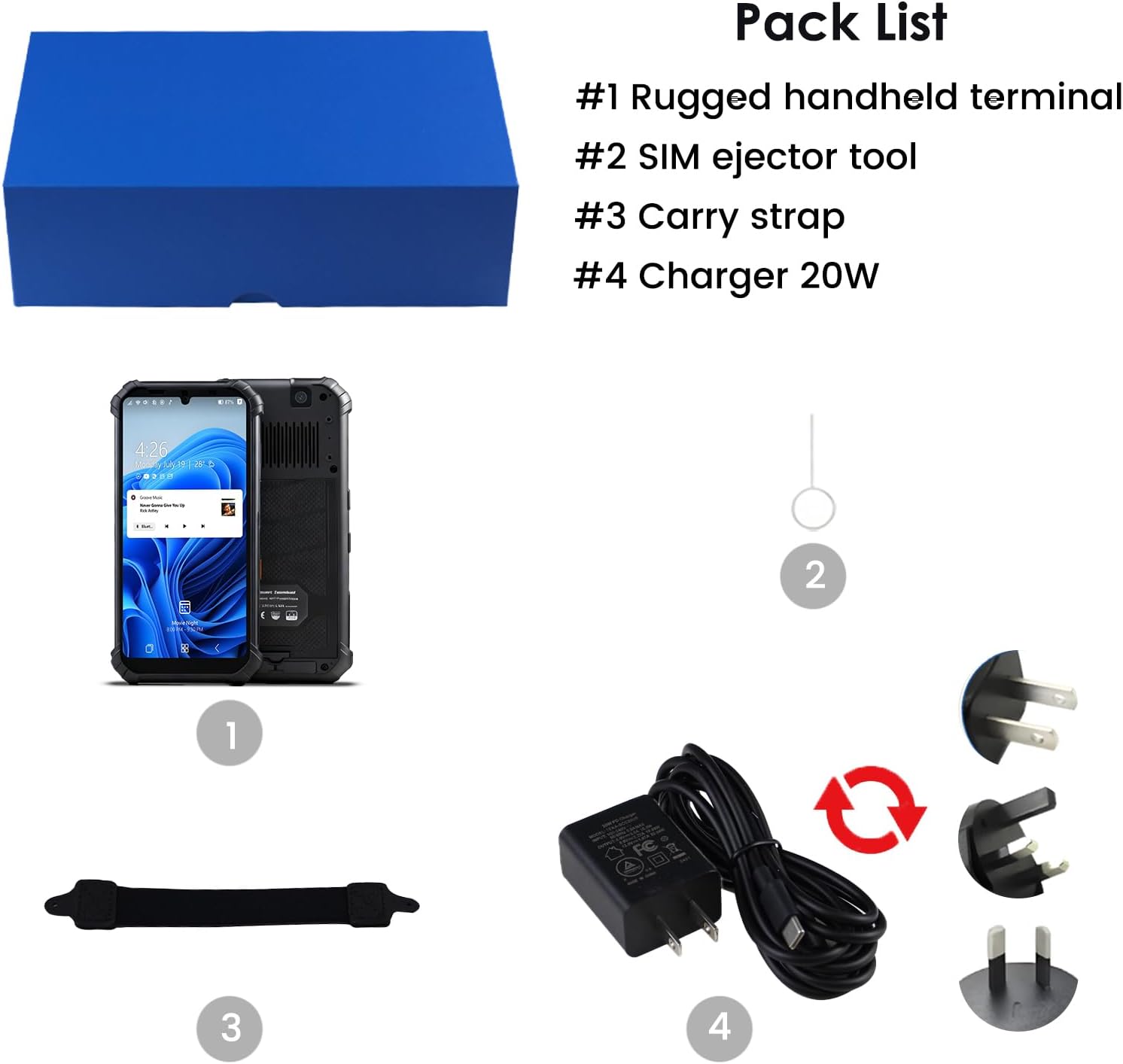 Kayoote SH66 6.5 inch Rugged Handheld Terminal with NLS-N1 Barcode Scanner & Charging Dock, Win 11 Pro, Twin Lake N150, 8GB+256GB, Data Terminal PDA, 1D/2D/QR Scan Engine, 4G LTE, WiFi 6, BT 5.2