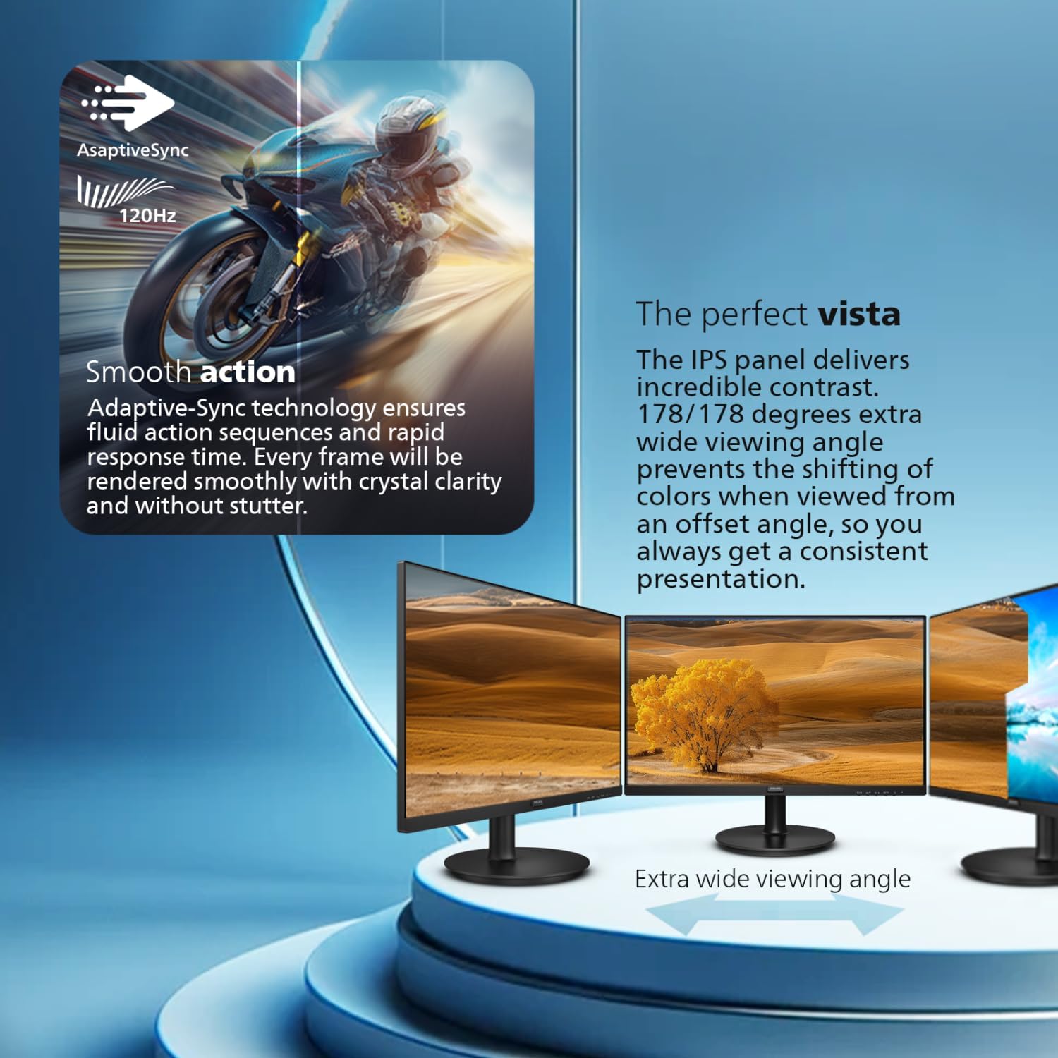 Philips 27E2N2100 27 inch IPS FHD (1920 x 1080) 120Hz Gaming Office Monitor, VESA, HDMI x1, VGA Port x1, Eye Care, 4 Year Advance Replacement Warranty