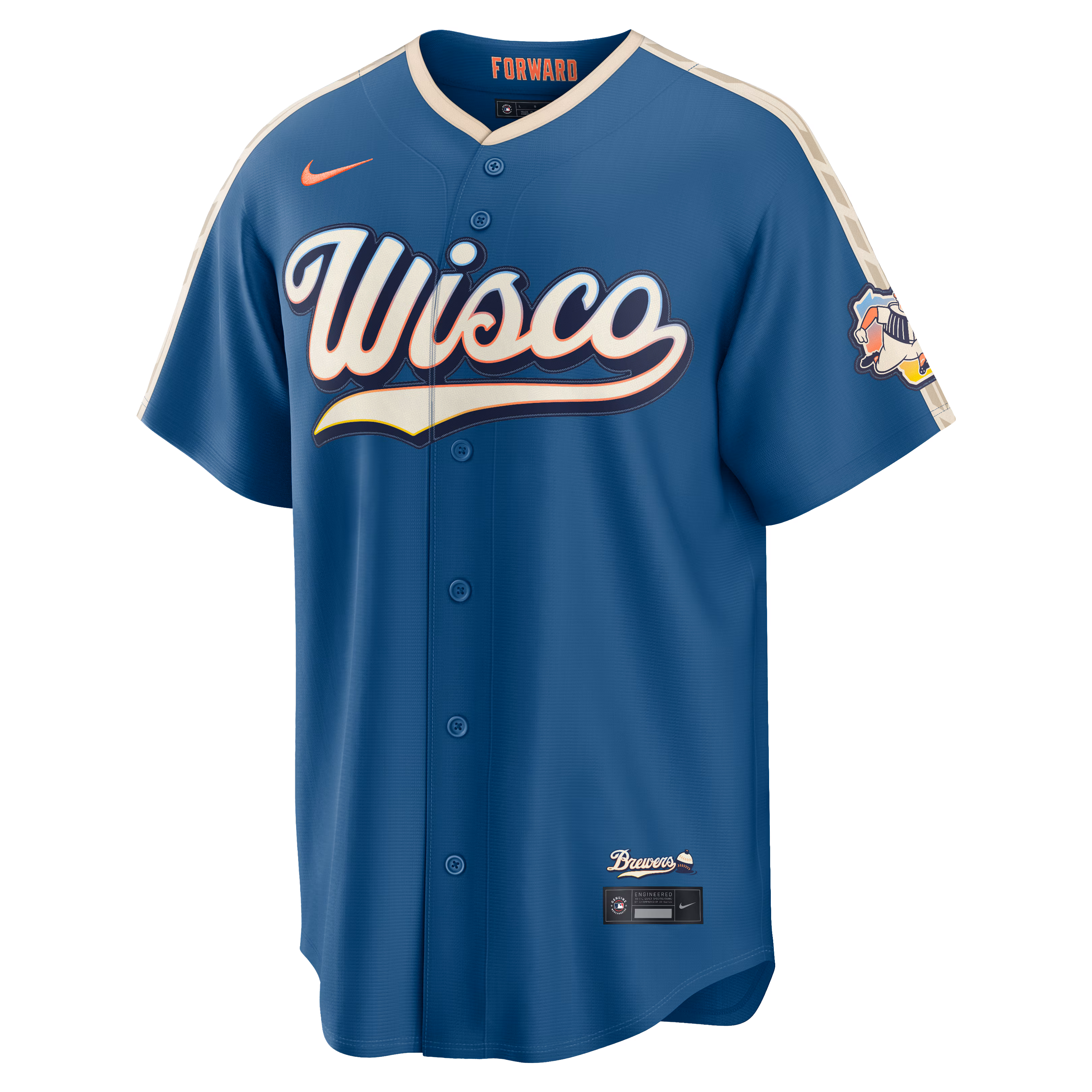Milwaukee Brewers Nike 2026 City Connect Stadium Jersey - Mineral Blue