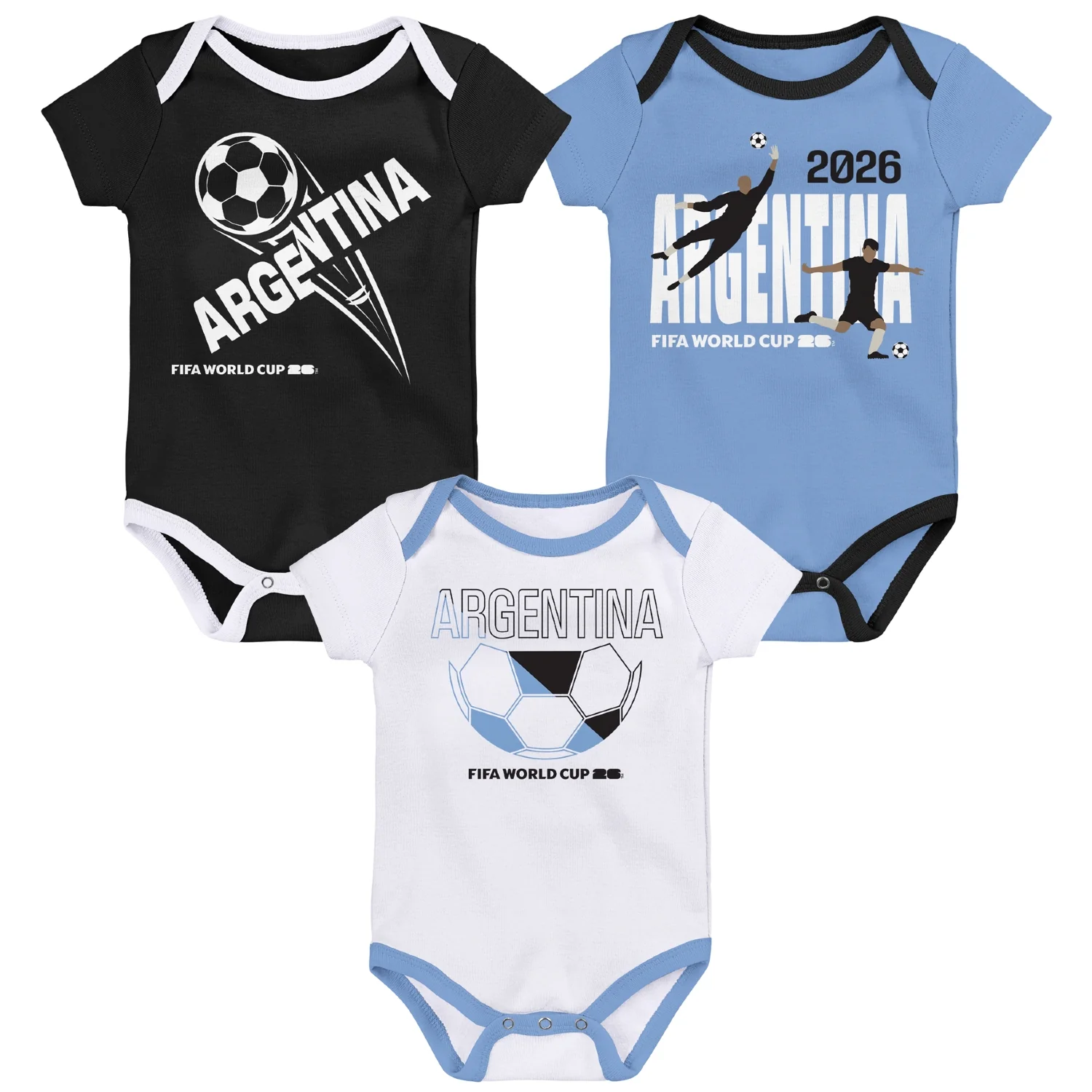 FIFA World Cup 2026™ Argentina Onesie 3 Pack - Infant