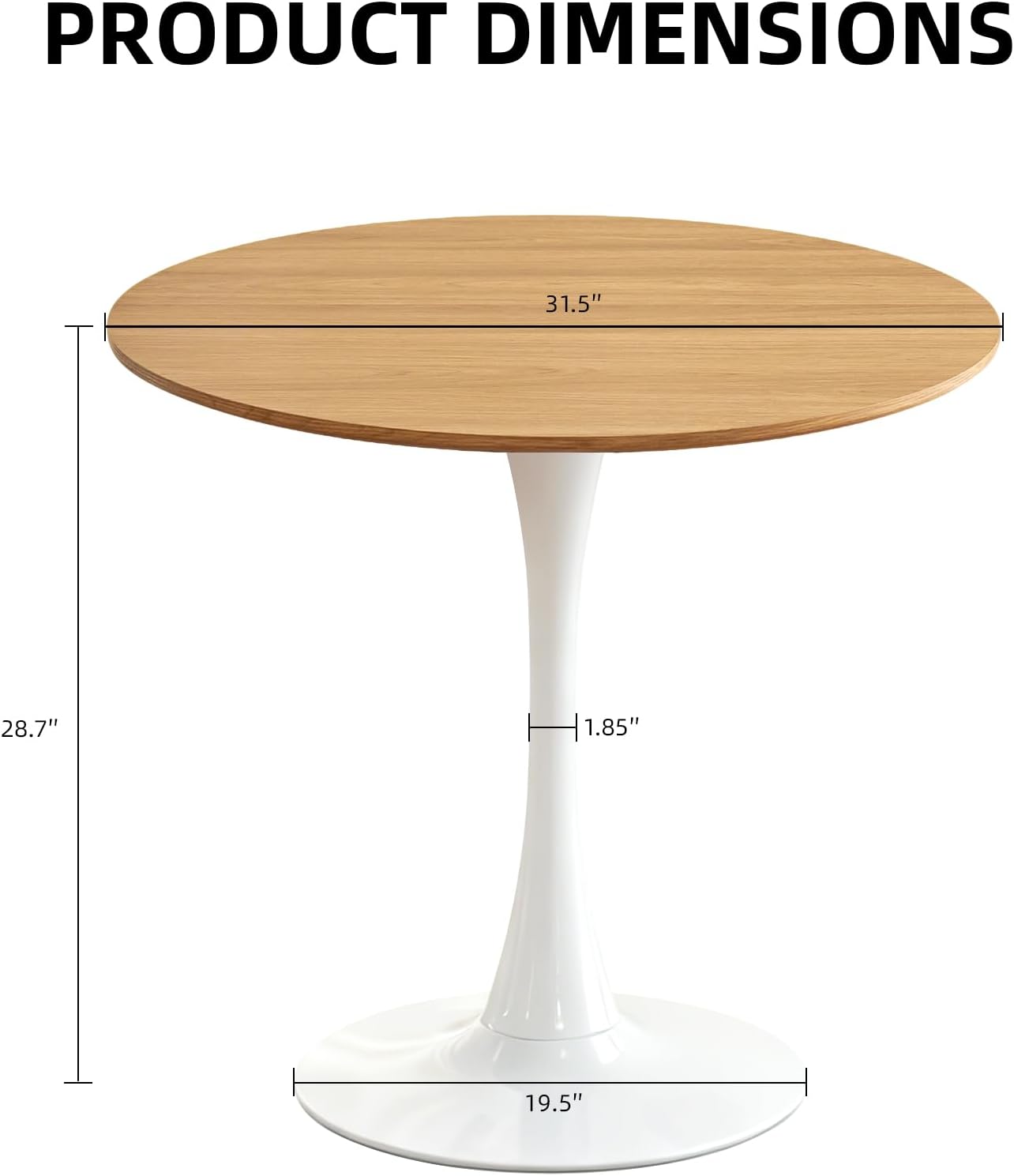 Round Dining Table, 31.5
