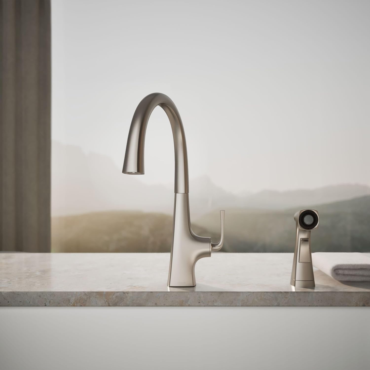 KOHLER Graze 1.5 GPM Single Hole Kitchen Faucet - Includes Side Spray