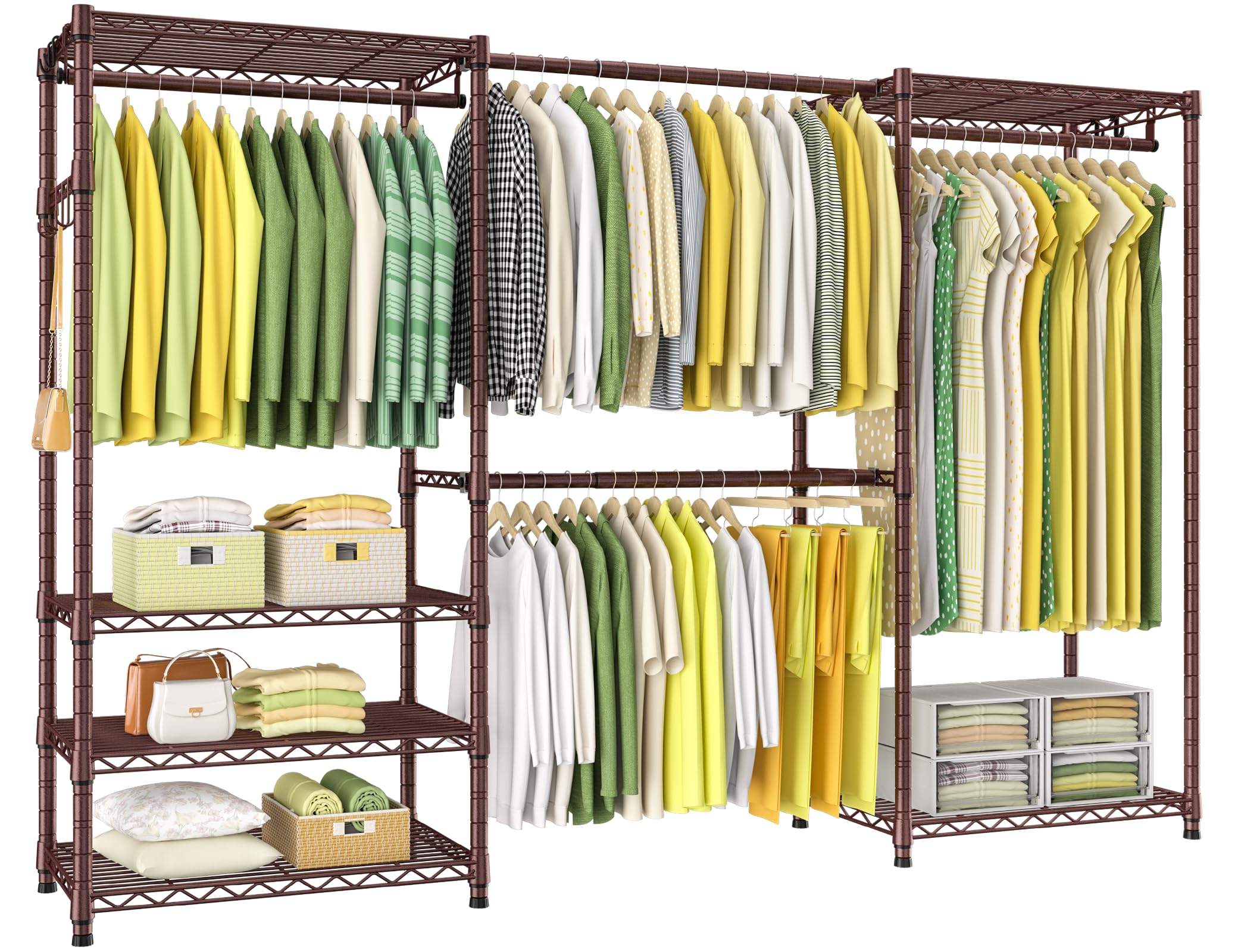 ULIF E1 Heavy Duty Adjustable Closet Garment Rack