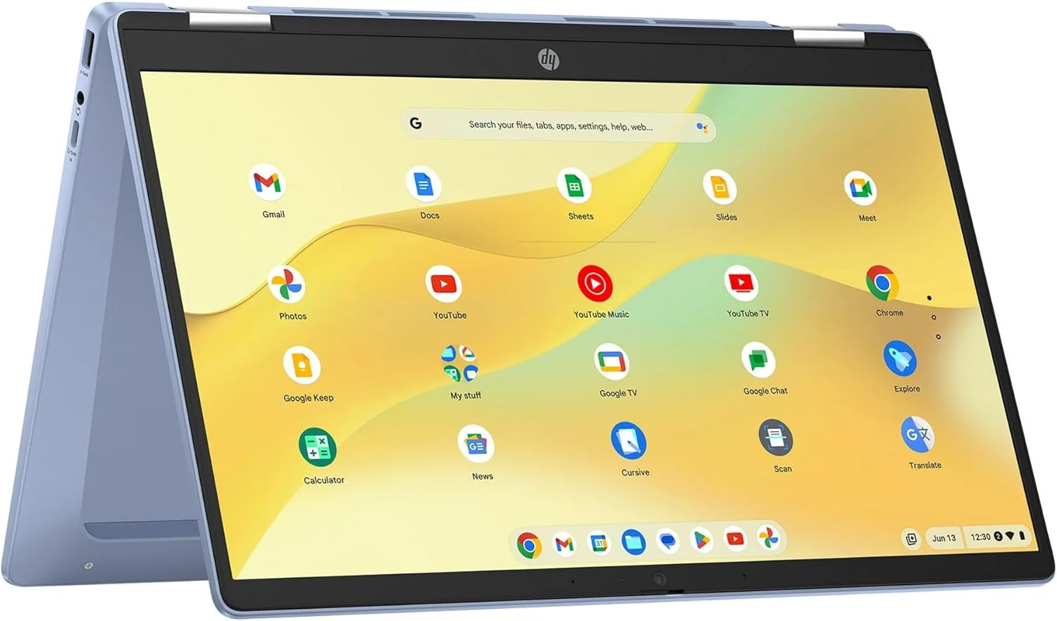 HP Chromebook x360 14 inch FHD IPS Touch 2-in-1 Laptop, Intel Processor N100, 4GB RAM, 64GB eMMC, Chrome OS, Sky Blue, 14b-cd0130wm