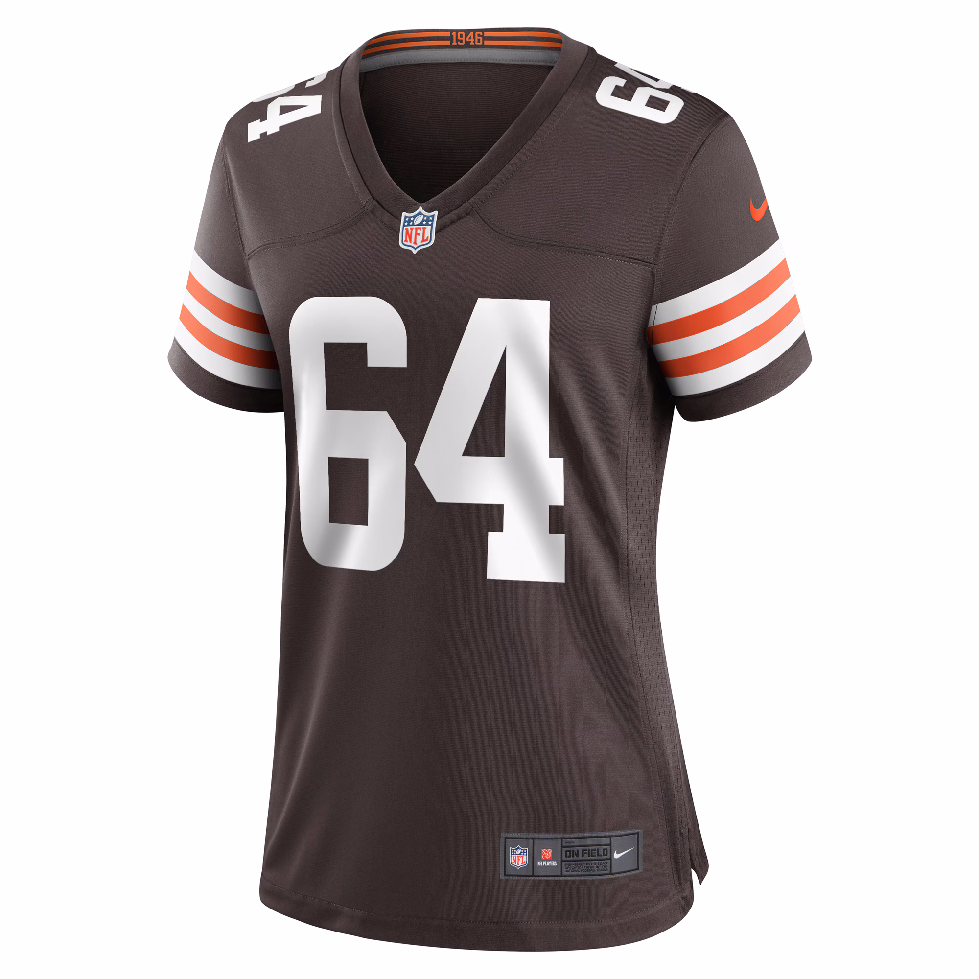 Joe DeLamielleure Cleveland Browns Nike Women's Game Retired Player Jersey - Brown