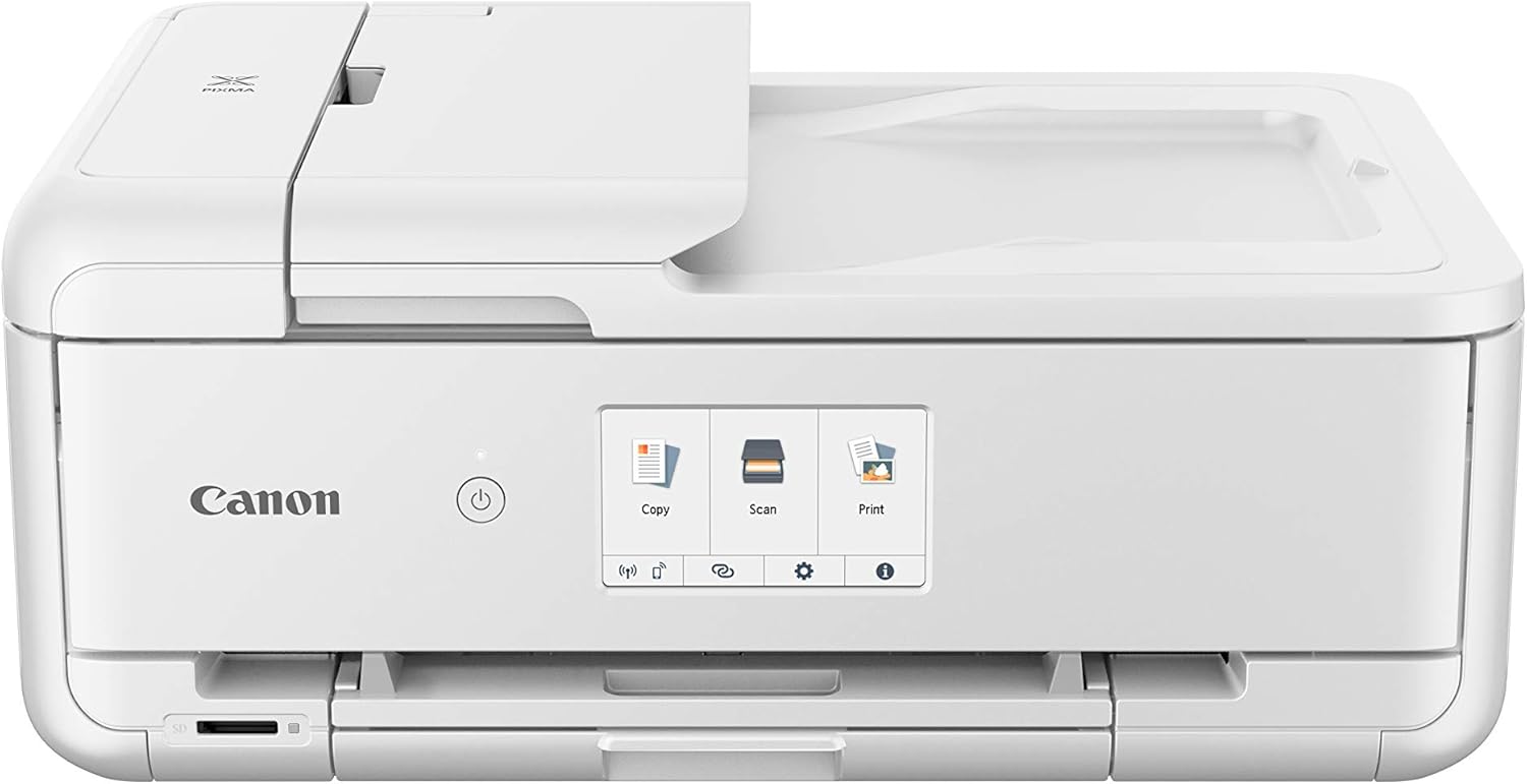 Canon TS9521C All-In-One Wireless Crafting Photo Printer, 12X12 Printing, White, Amazon Dash Replenishment Ready