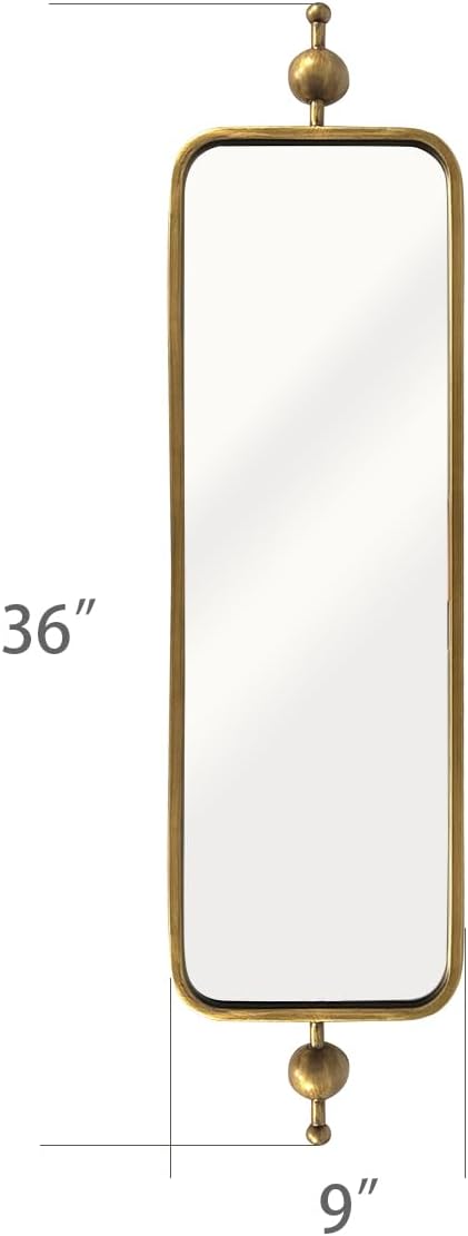 Gold Thin Mirror for Skinny Entryway Living Room badroom,Full Lenth Long Retangle Mirror with Round Corner 9