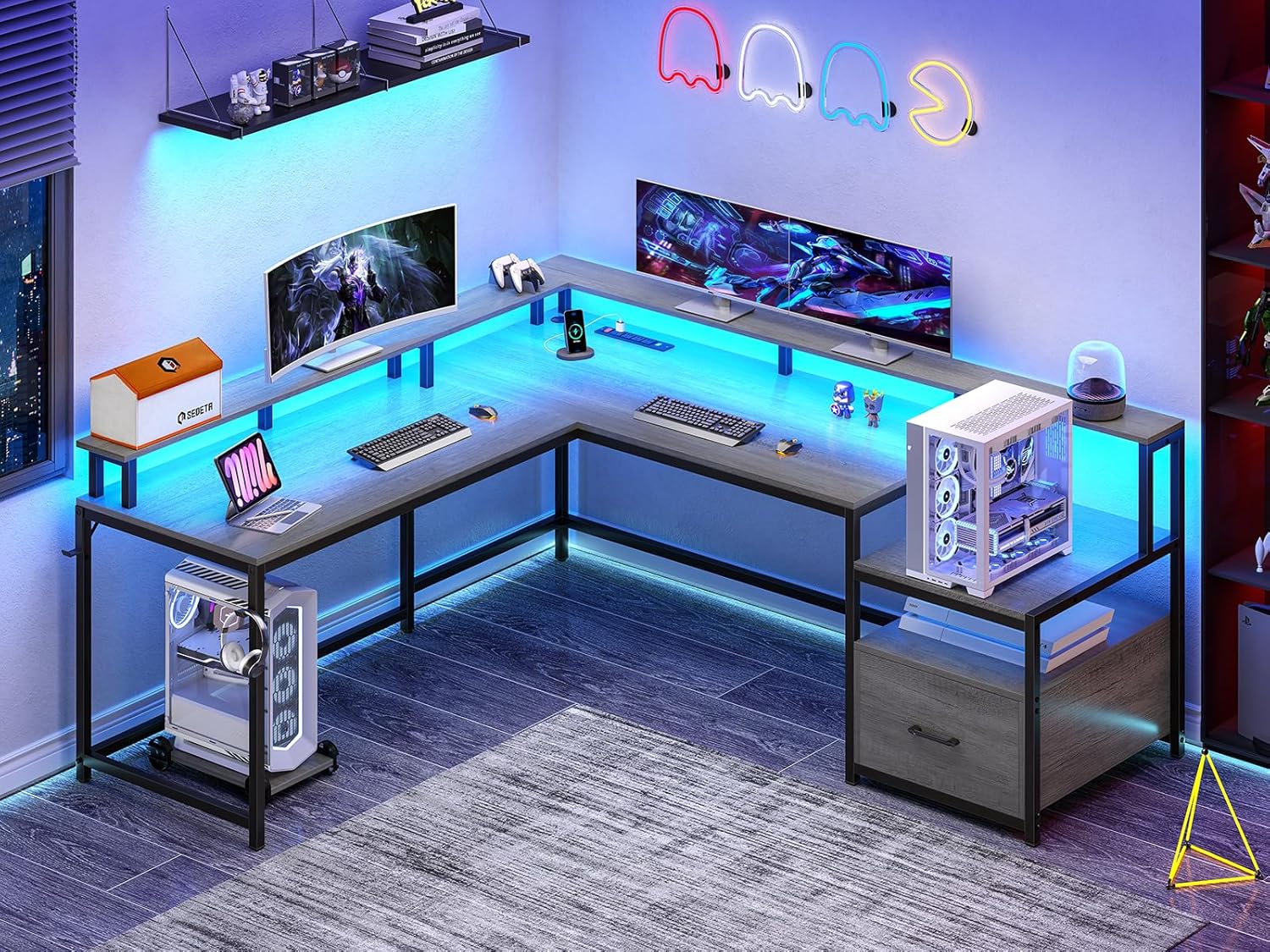 SEDETA L Shaped Desk, 66