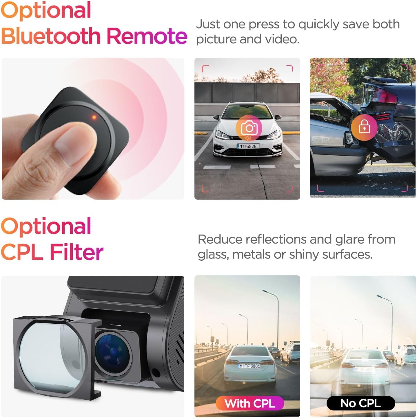 VIOFO Dash Cam A119 Mini 2 - 2K 60fps, GPS, Night Vision