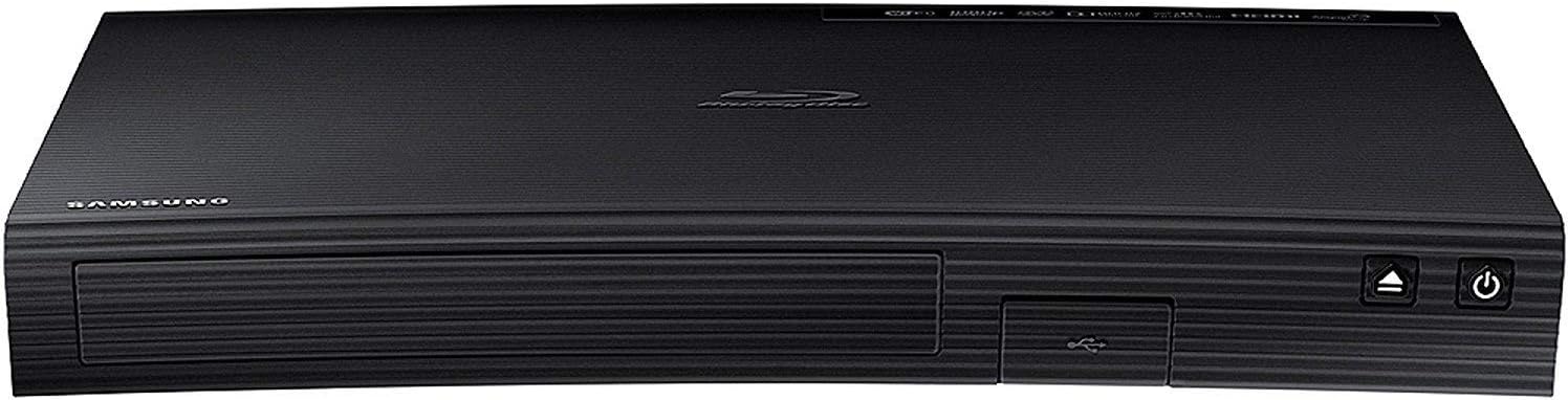 Samsung Blu-ray DVD Disc Player With 1080p Full HD Upconversion, Plays Blu-ray Discs, DVDs & CDs, Plus 6Ft High Speed HDMI Cable, Black Finish (Renewed)