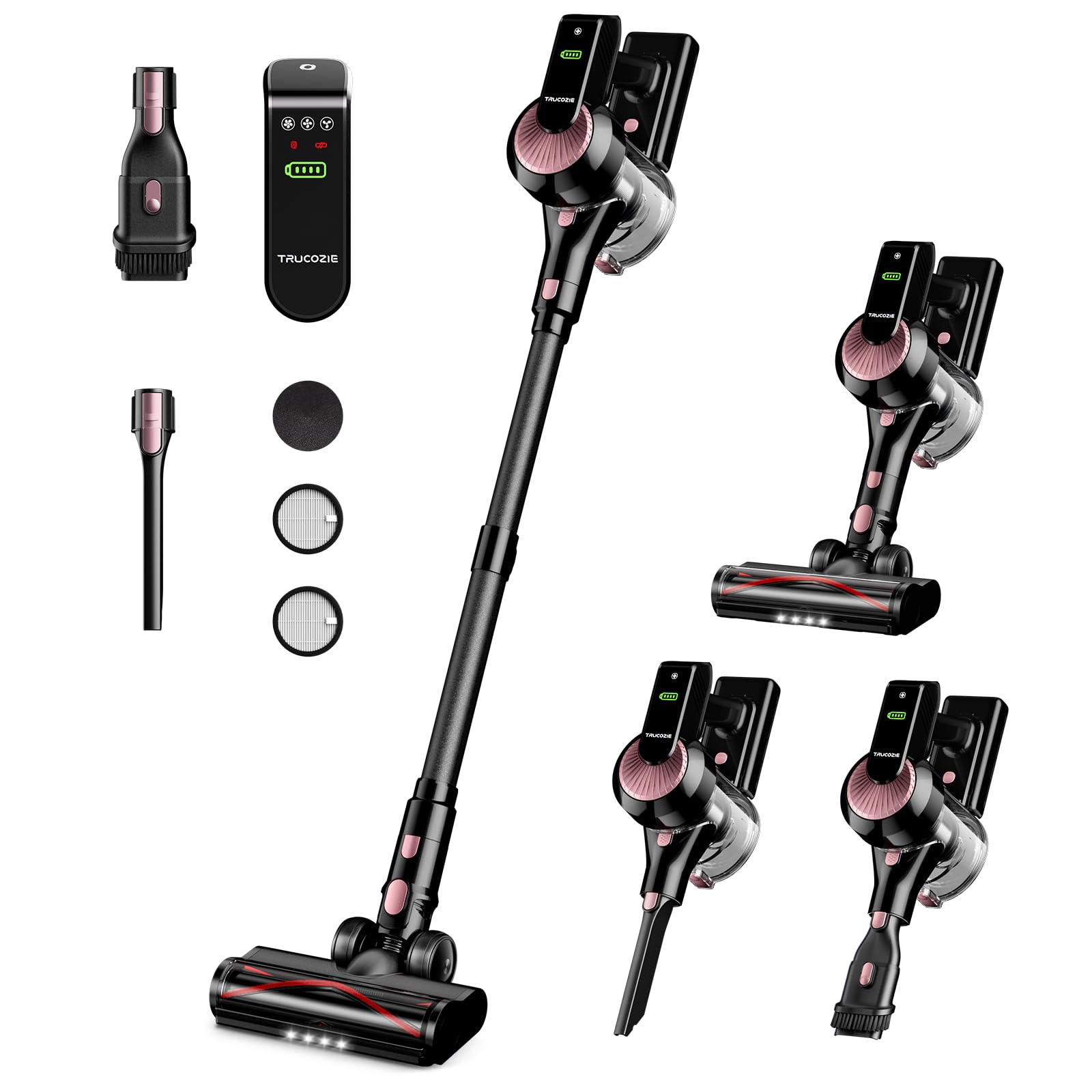 TRUCOZIE Cordless Vacuum Cleaner - 40Kpa Self-Standing 8-in-1
