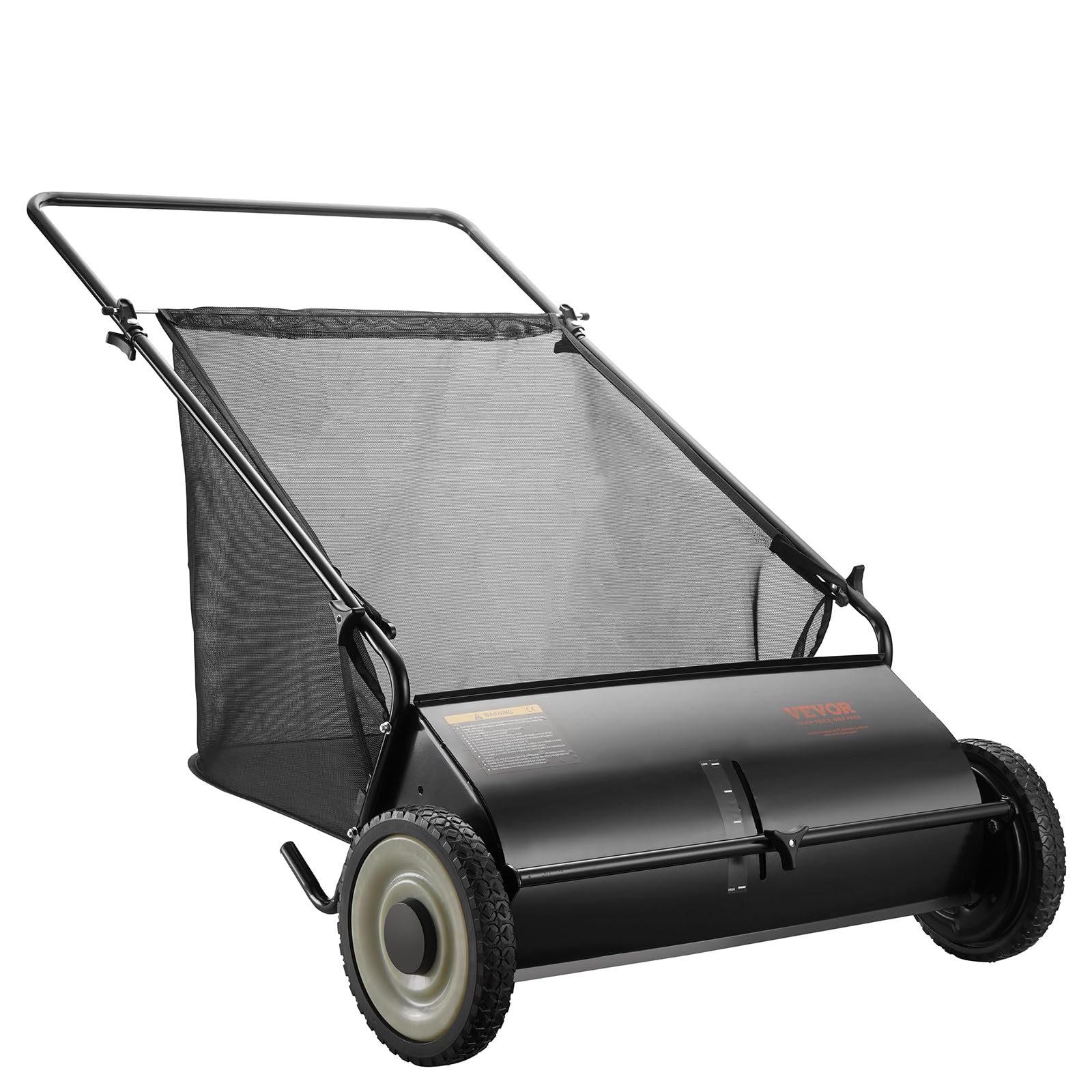 VEVOR Push Lawn Sweeper - 26 Inch Grass & Leaf Collector