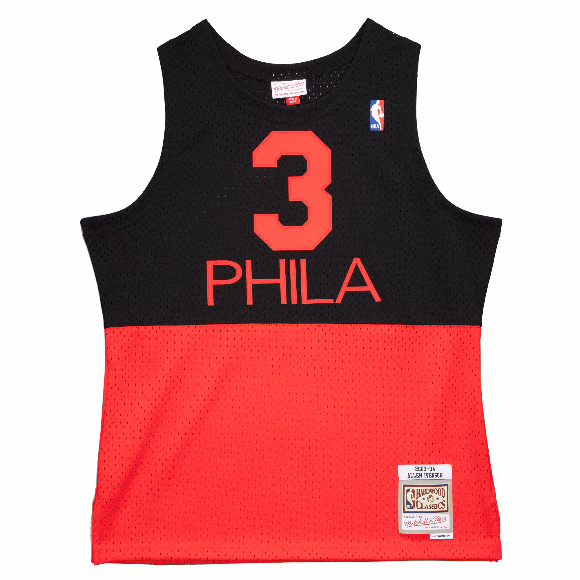 Allen Iverson Philadelphia 76ers Mitchell & Ness 2003/04 Hardwood Classics Reload 2.0 Swingman Jersey - Black