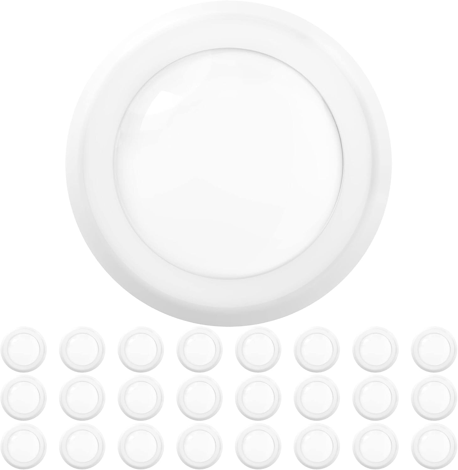 Sunco 24 Pack 5/6â€ LED Disk Lights Flush Mount Ceiling Light Fixture Recessed 5000K Daylight, 100W Equivalent 15W, 1050LM, Dimmable Low Profile Surface Mount ETL & Energy Star Listed