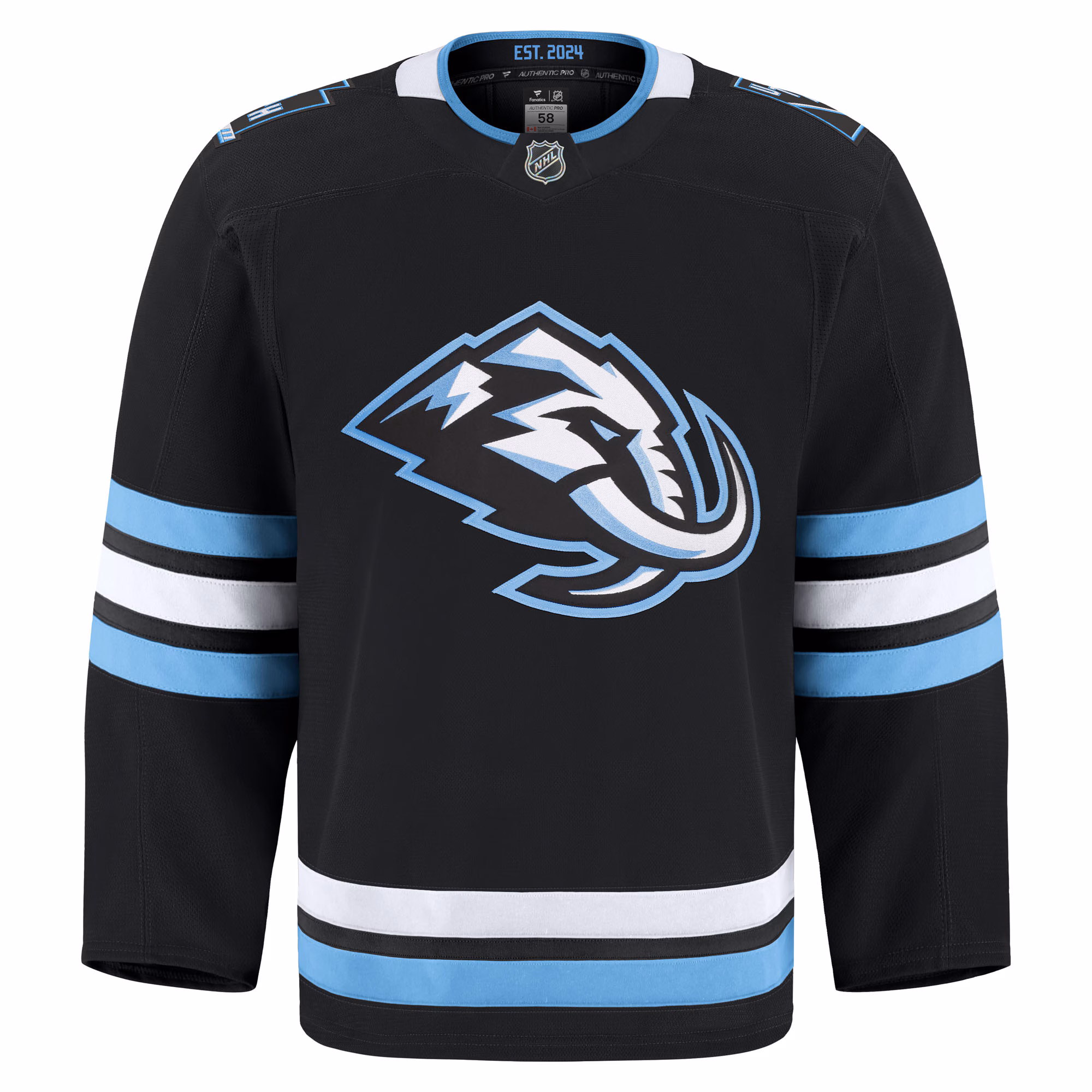Utah Mammoth Fanatics Home Authentic Pro Jersey - Black