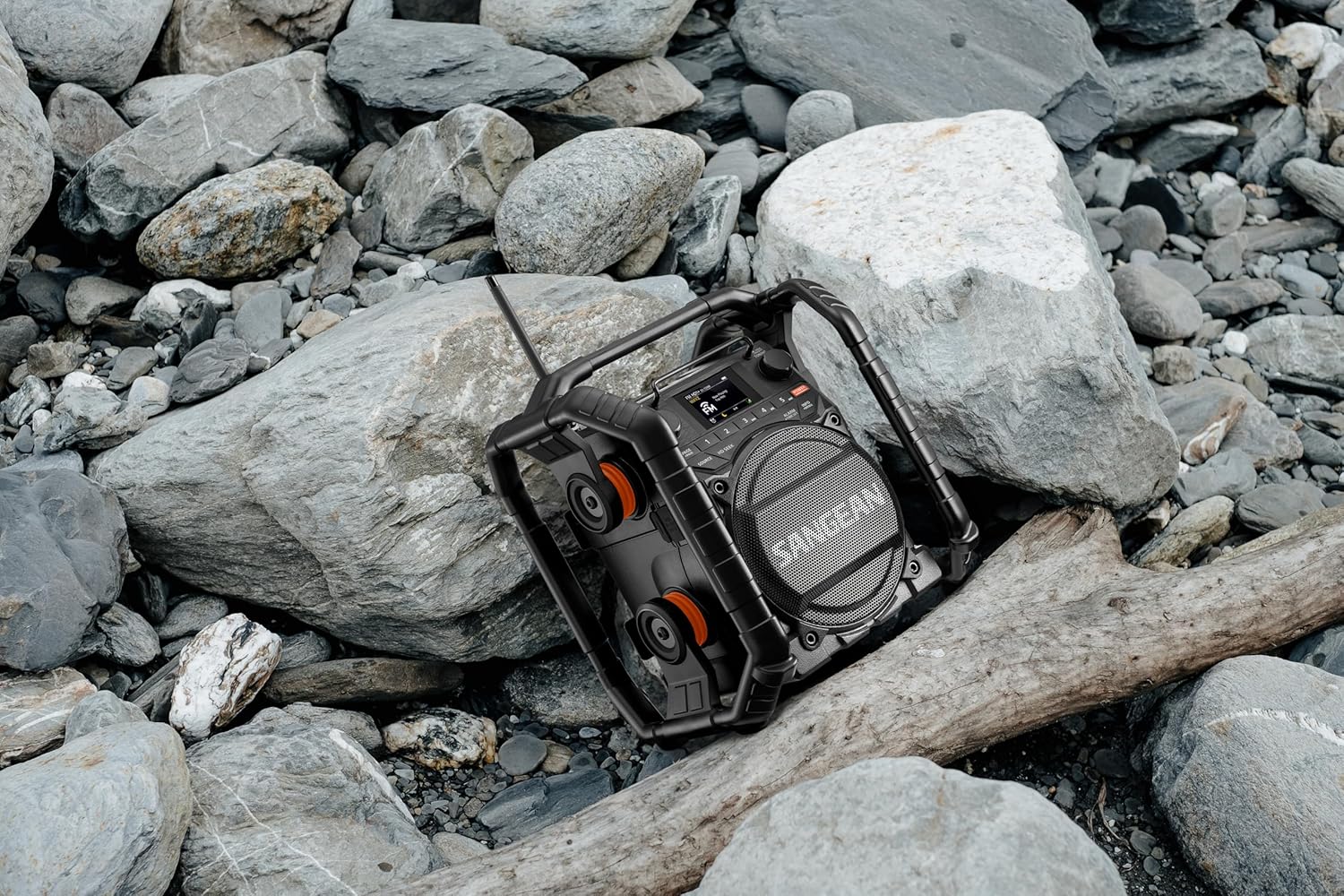 Sangean U7HD Jobsite Radio with Bluetooth, HD Radio, AM/FM, AUX, TWS, Dustproof and Waterproof Design, and Smart Battery Charger