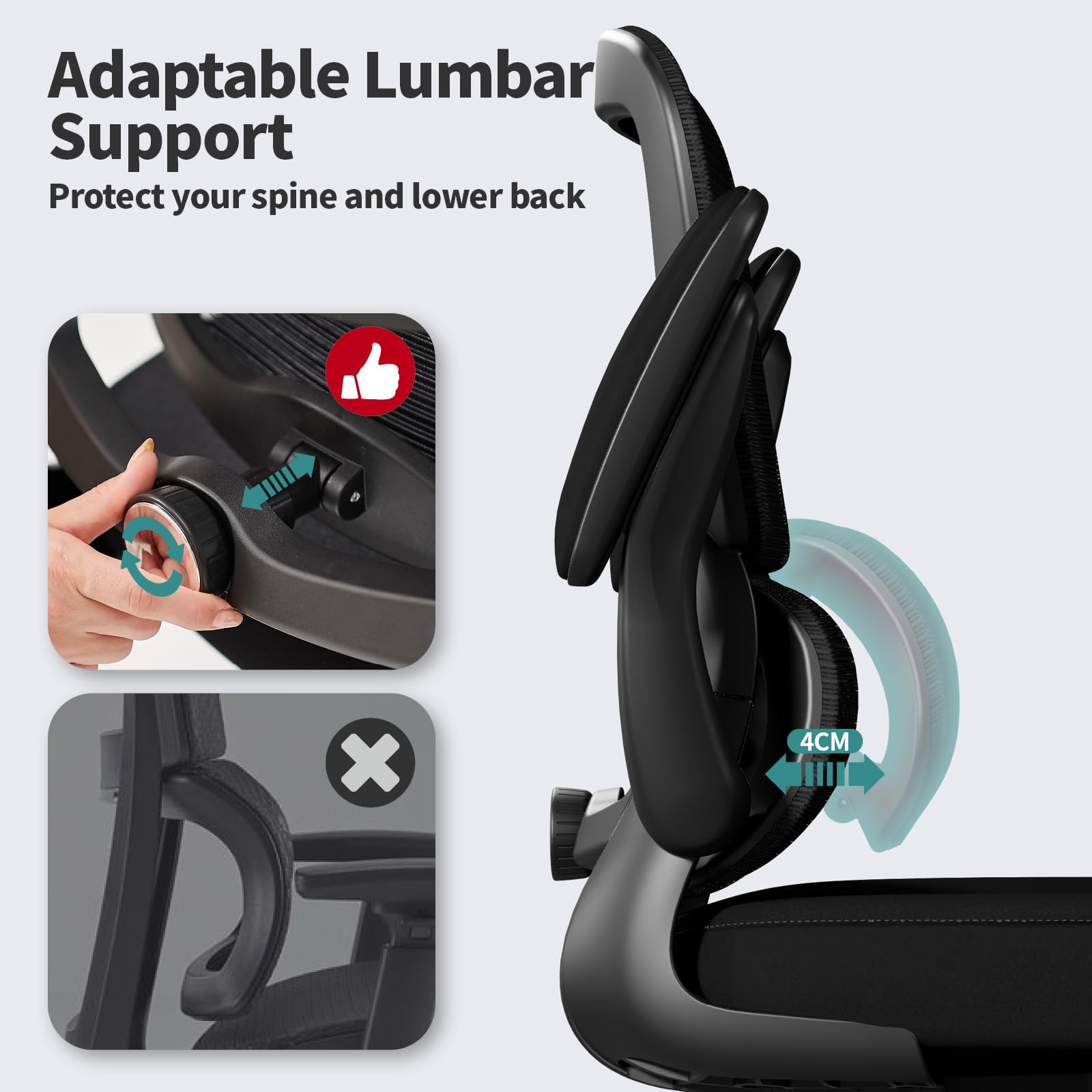 TRALT Office Chair - Ergonomic Adjustable Mesh Chair