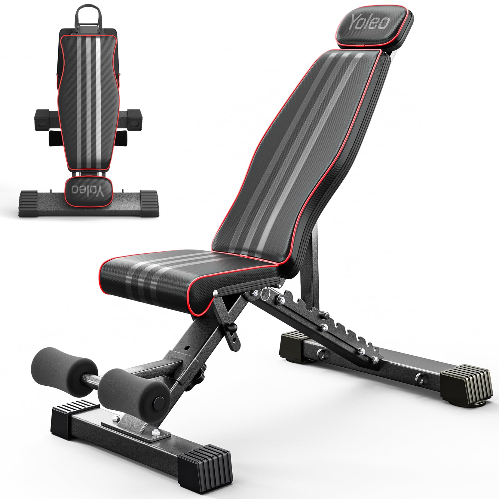 YOLEO Adjustable Weight Bench - 827LB Foldable Workout Bench