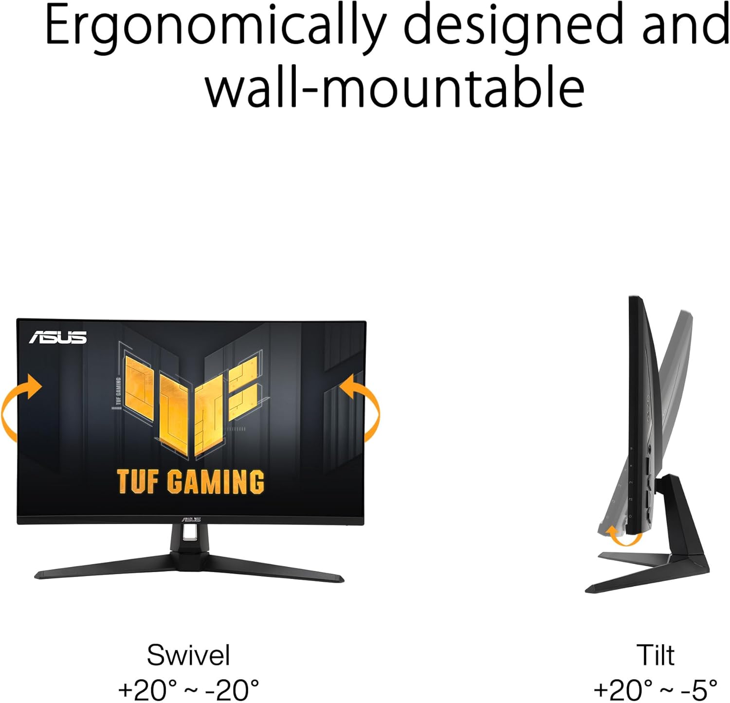 ASUS TUF Gaming 27” 1440P Monitor (VG27AQM5A) - QHD (2560x1440), 300Hz, Fast IPS, Extreme Low Motion Blur Sync, 0.3ms, Speaker, 95% DCI-P3, Shadow Boost, DisplayWidget Center, 3 yr Warranty