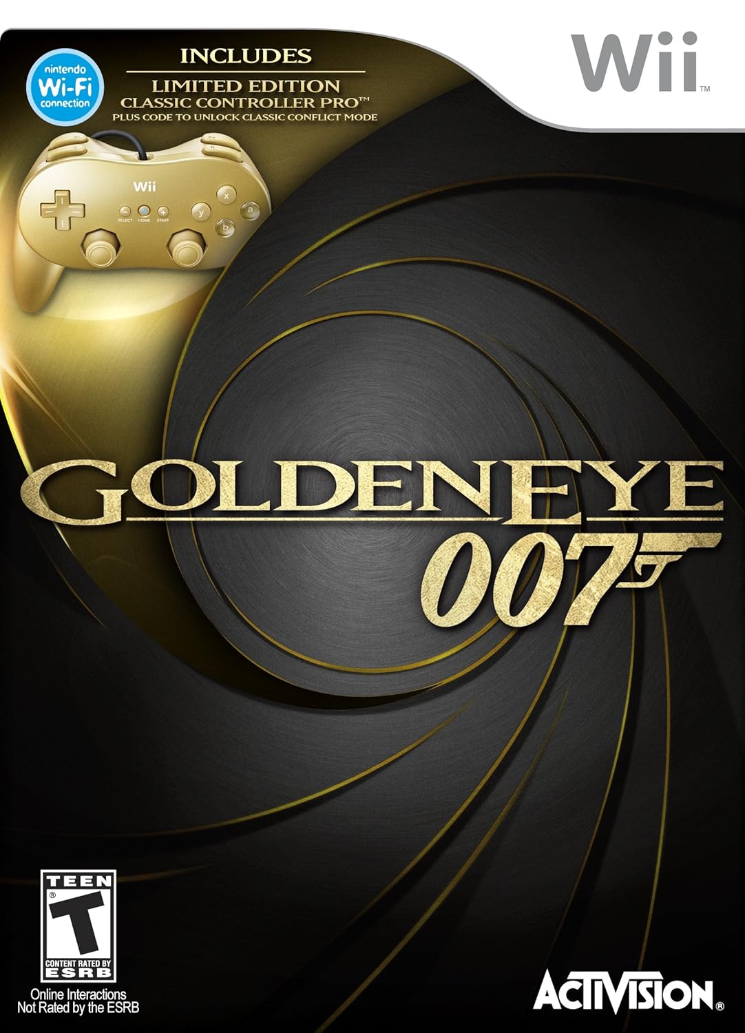 James Bond 007: GoldenEye 007 Classic Edition Hardware Bundle with Gold Wii Classic Controller Pro