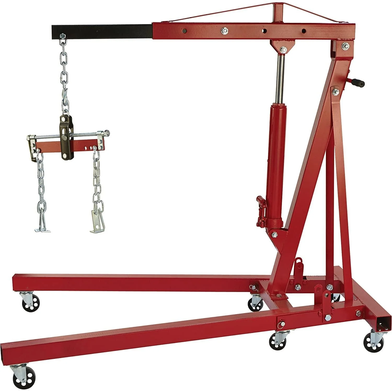 Strongway Hydraulic Engine Hoist with Load Leveler C 2 Ton Capacity, 1in. 82 5/8in. Lift Range