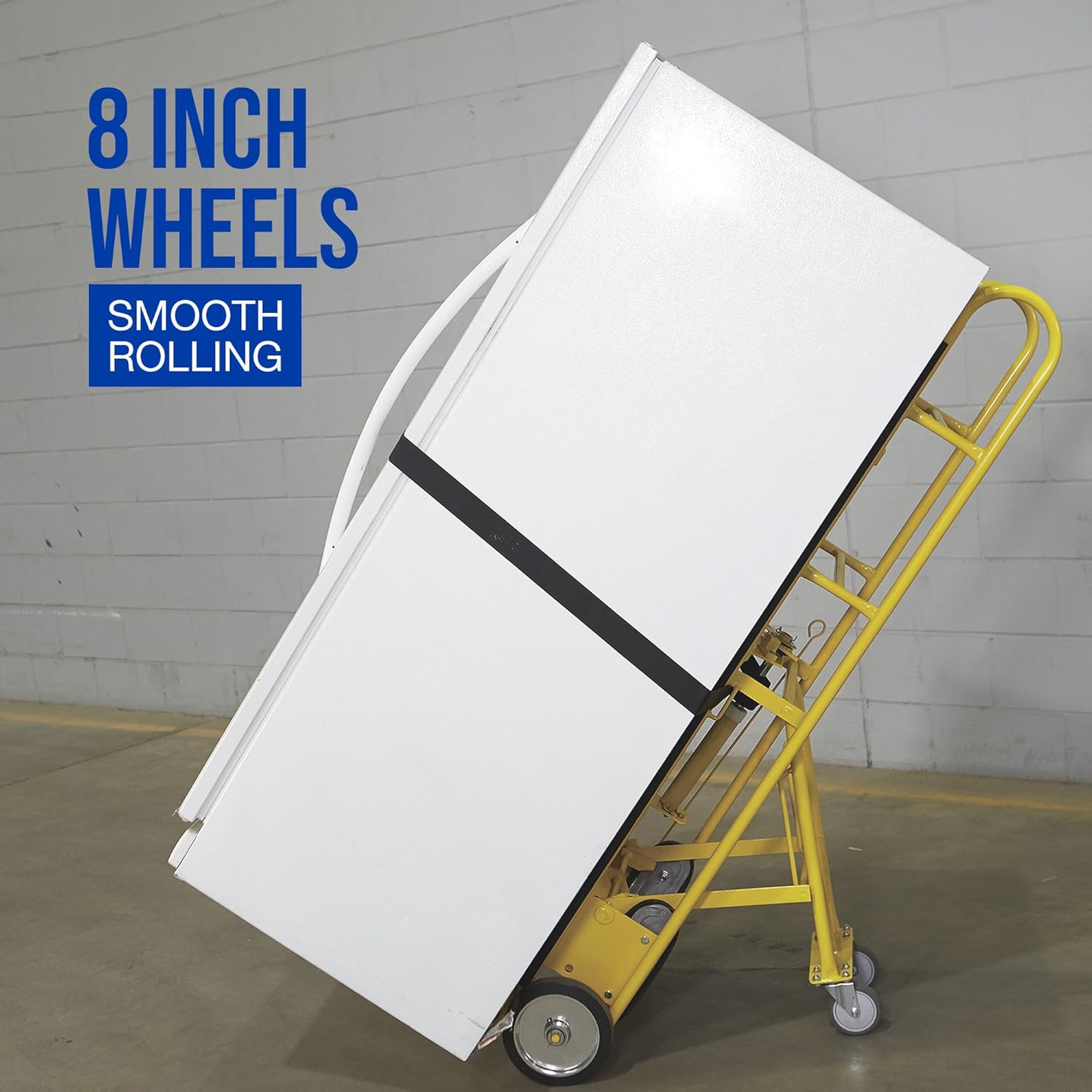Strongway Industrial Hand Truck – 1200 lb Capacity Heavy-Duty Appliance Dolly, Convertible 2/4-Wheel Design, 8