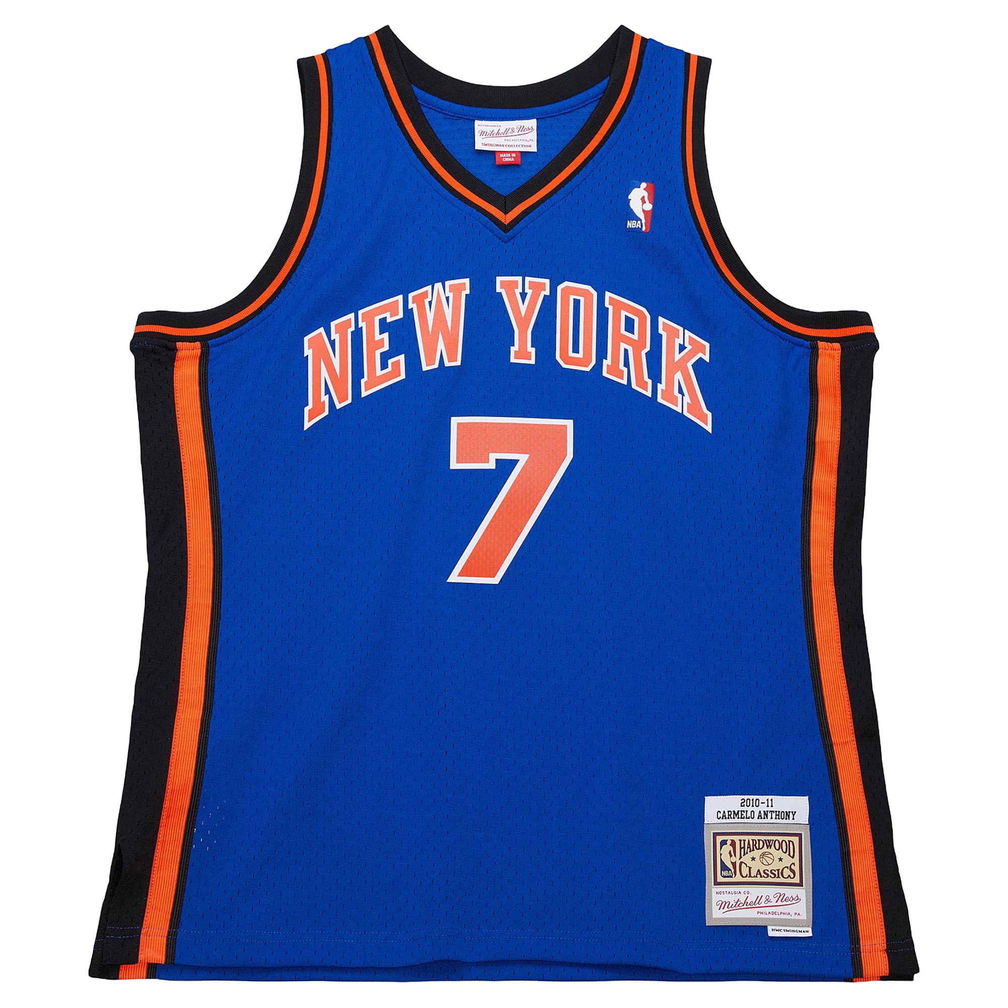 Carmelo Anthony New York Knicks Mitchell & Ness Big & Tall 2010/11 Swingman Jersey - Blue