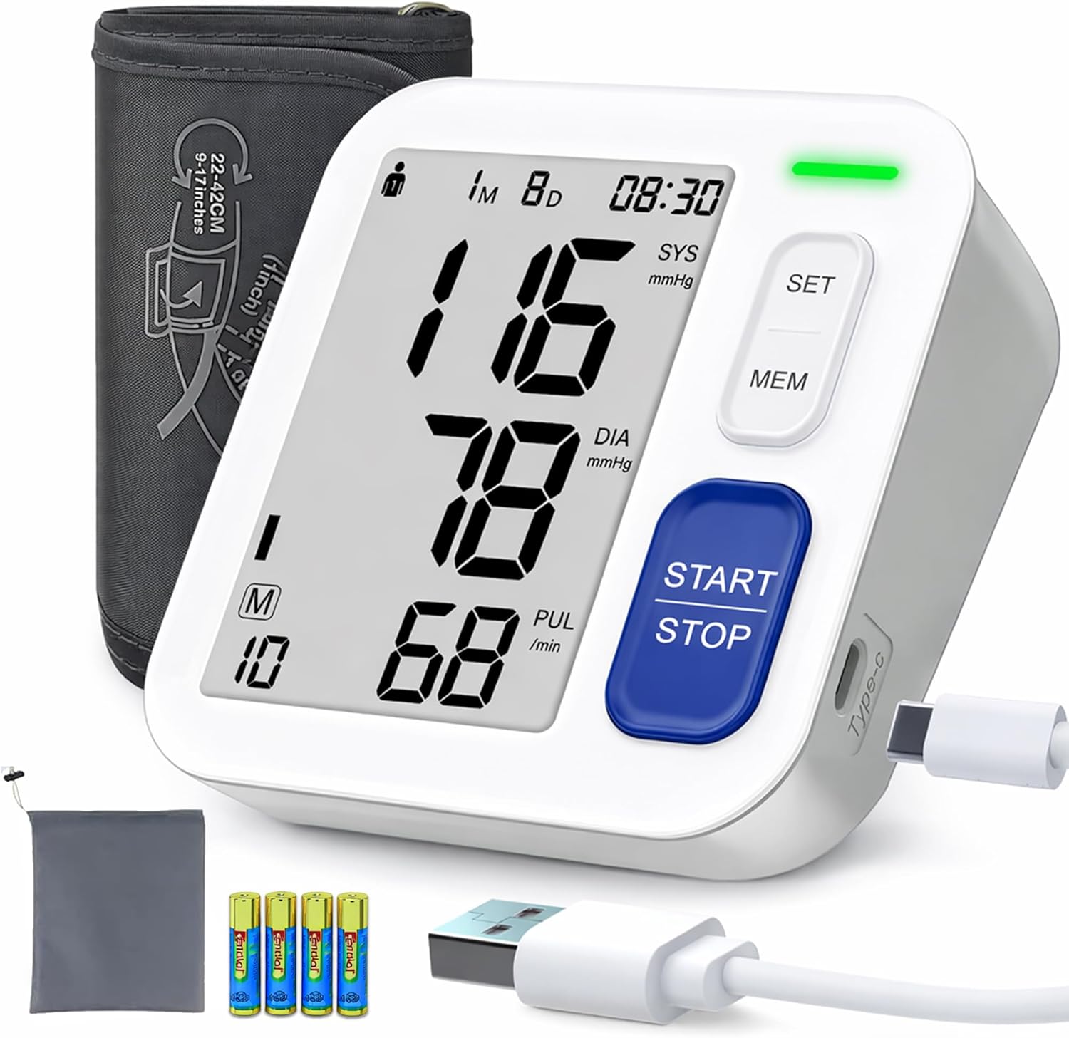 Blood Pressure Monitors for Home Use Upper Arm, Automatic Accurate BP Cuff 9