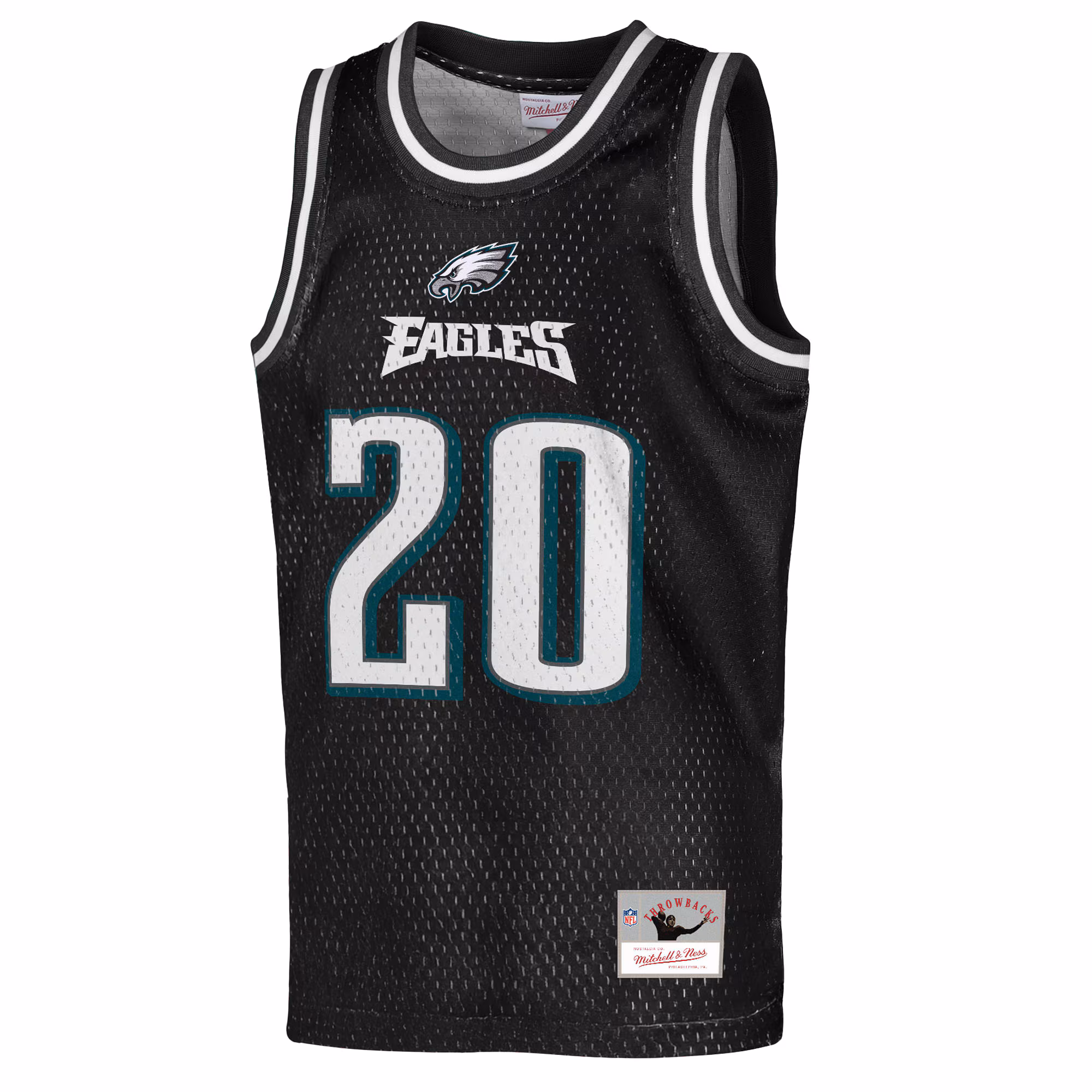 Brian Dawkins Philadelphia Eagles Mitchell & Ness Youth Retired Player NFL Basketball Fashion Jersey - Black